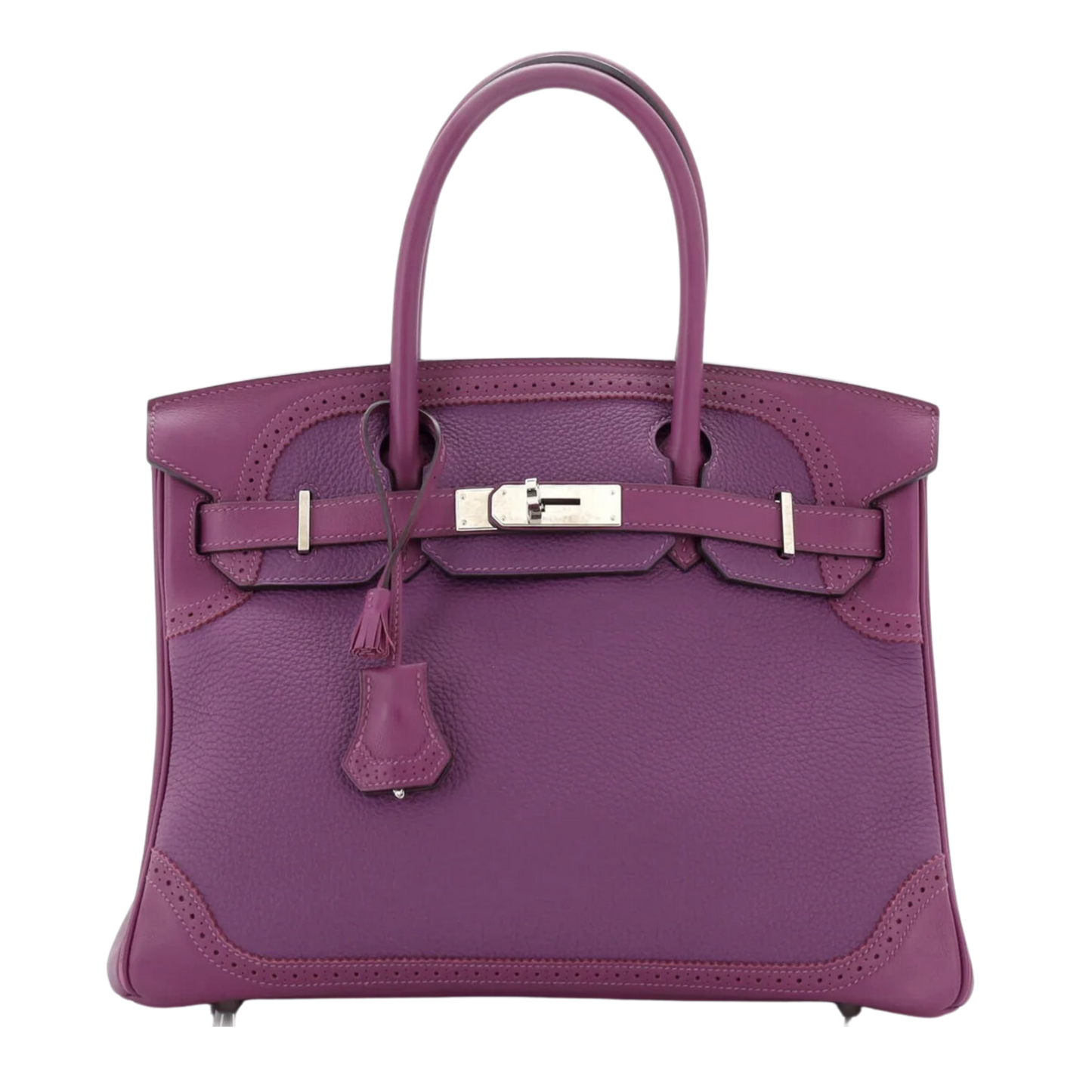 Hermes Birkin 30 Ghillies Anemone Togo & Swift Ghillies Leather