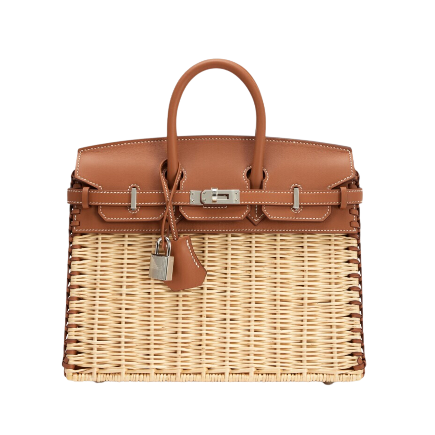 Hermes Birkin 25 Picnic Naturel Osier Wicker & Gold Swift Leather