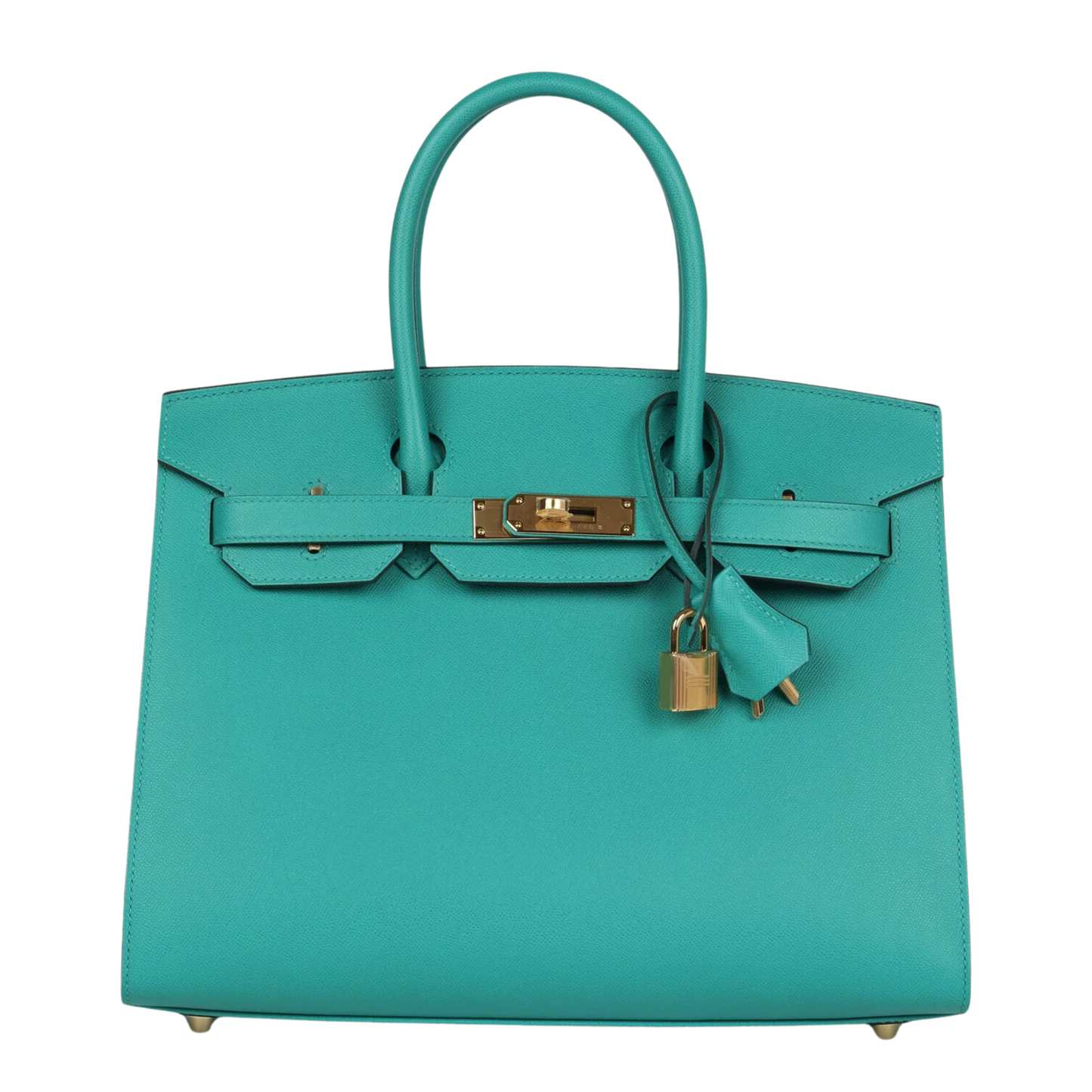 Hermes Birkin 30 Sellier Vert Verone Madame Leather