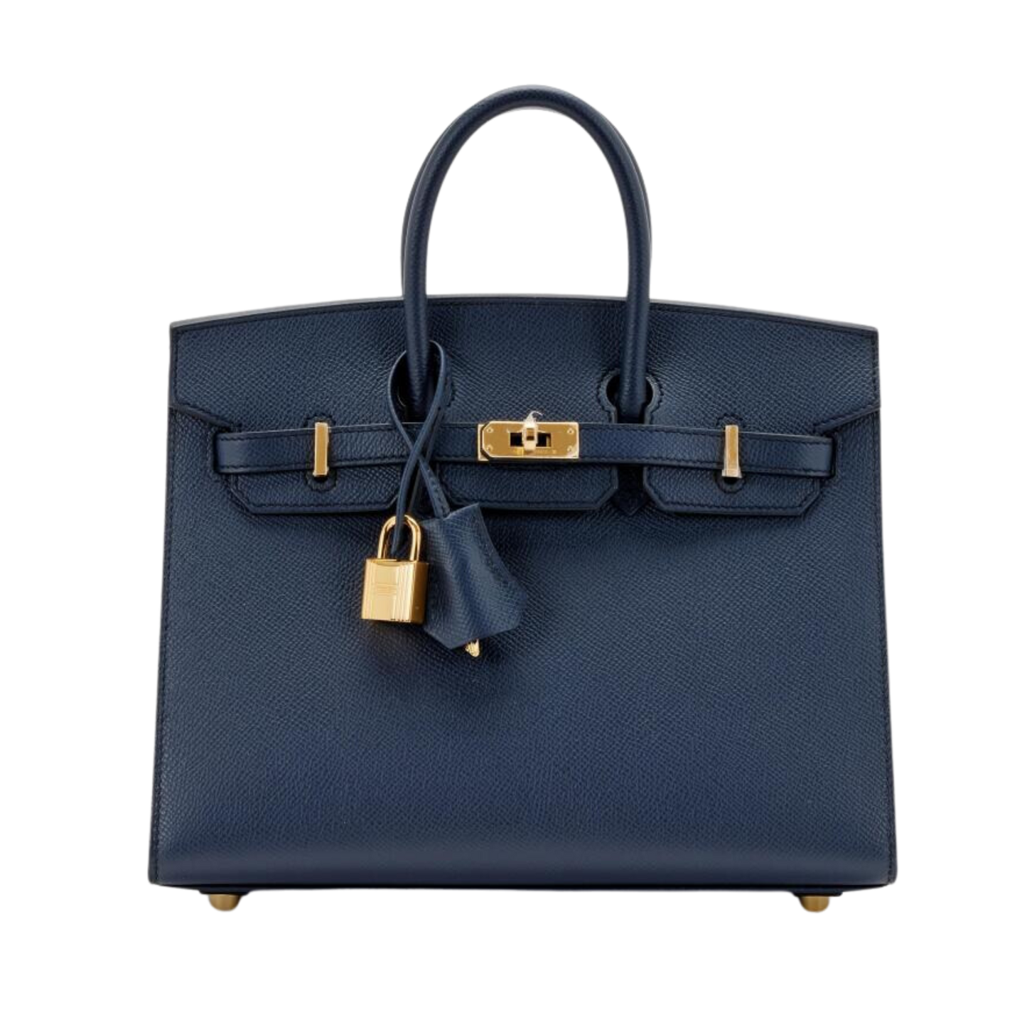 Hermes Birkin 25 Sellier Blue Nuit Madame Leather