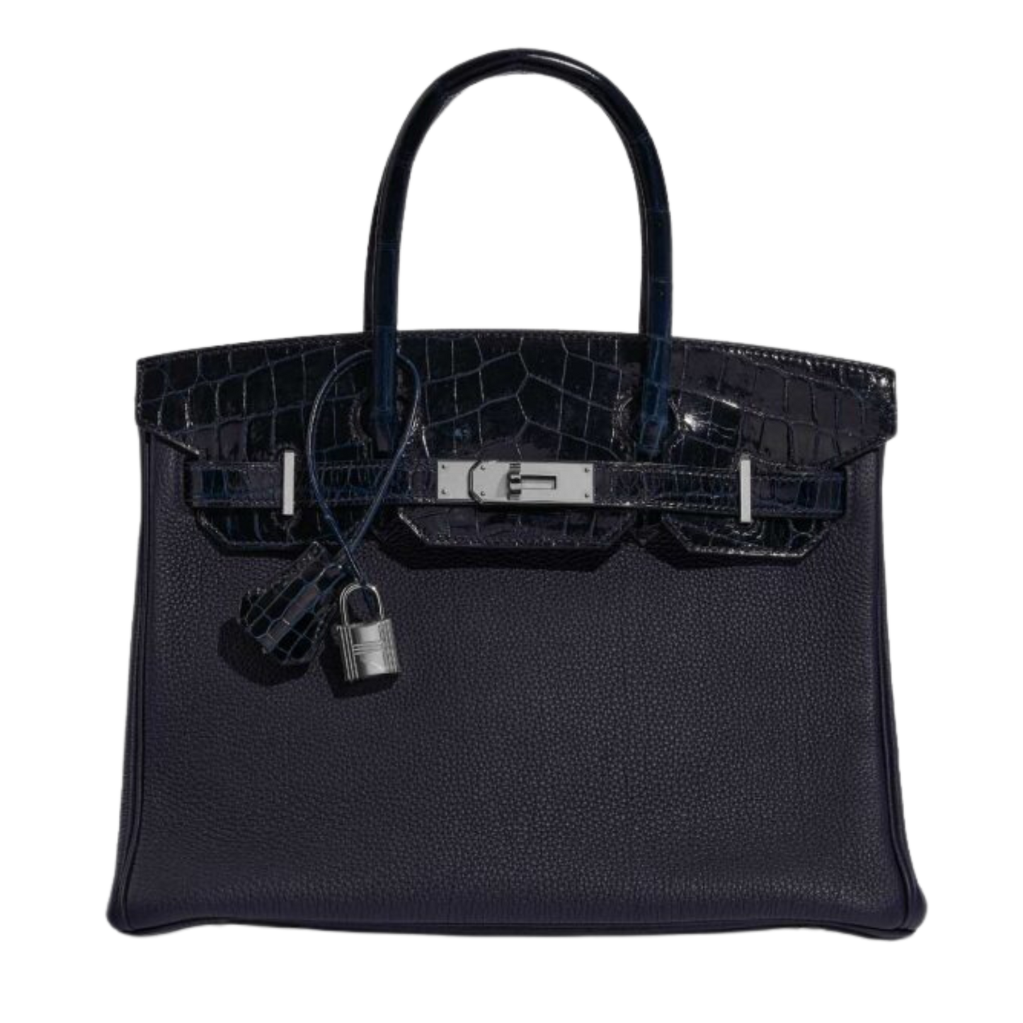Hermes Birkin 30 Touch Bleu Baltique Niloticus Crocodile & Bleu Nuit Togo Leather