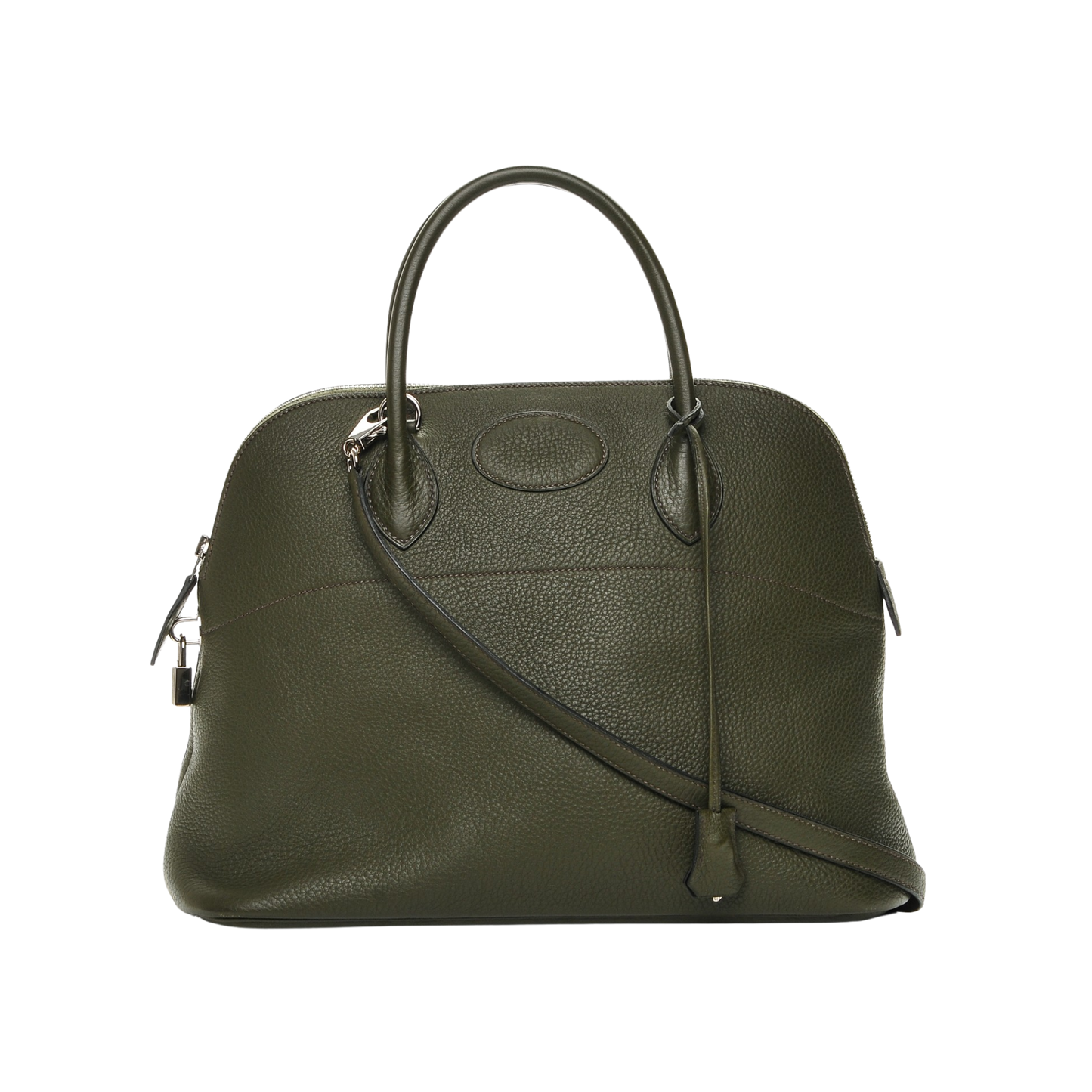 Hermes Bolide 35 Vert Olive Clemence Leather
