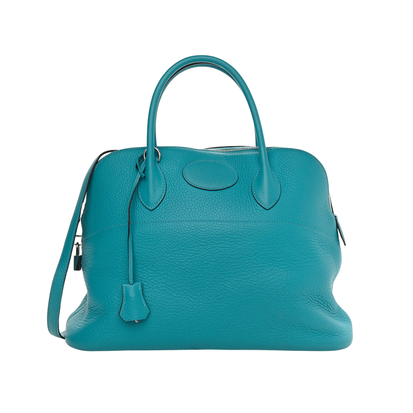 Hermes Bolide 35 Turquoise Clemence Leather