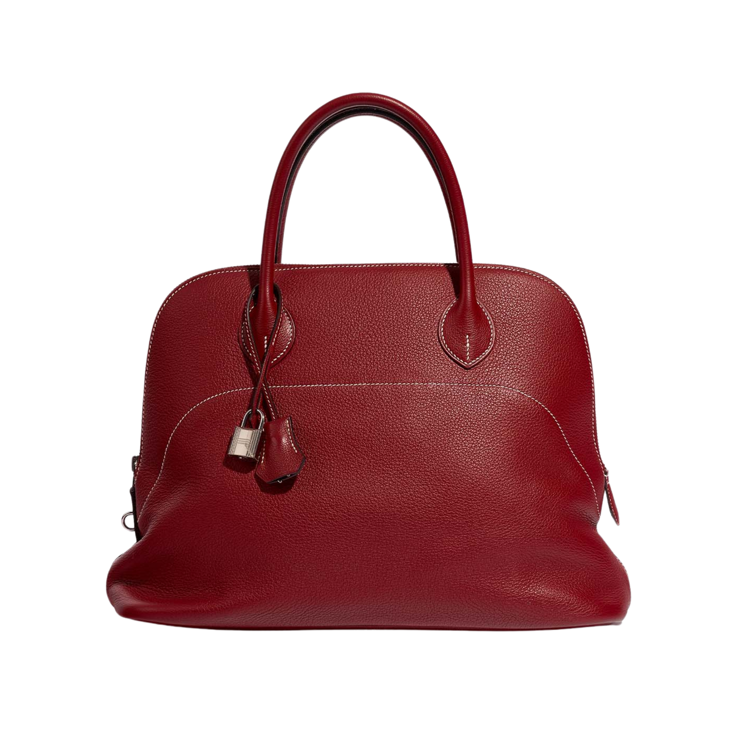 Hermes Bolide 35 Rouge Grenat Clemence Leather