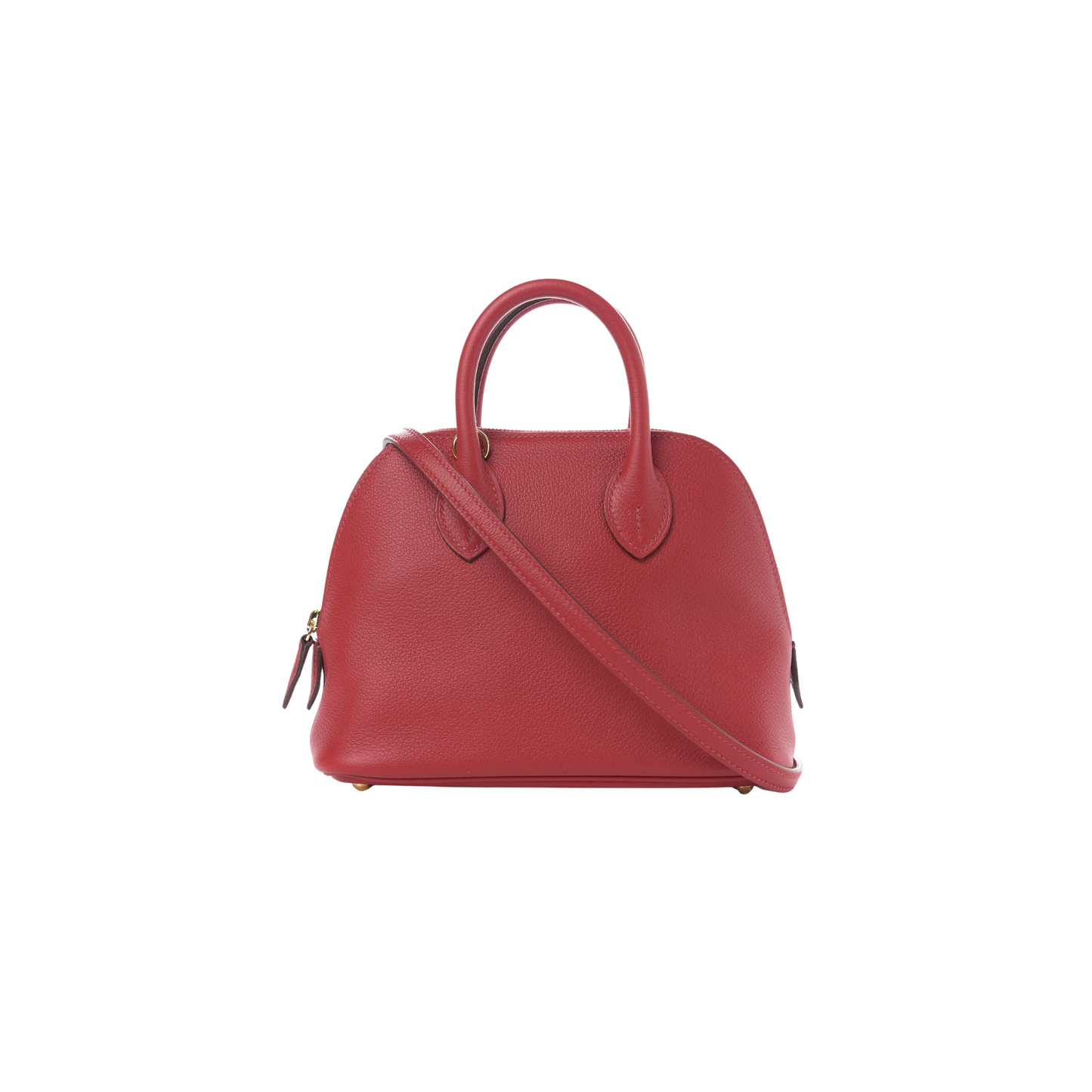 Hermes Bolide Mini Rouge Grenat Evercolor Leather