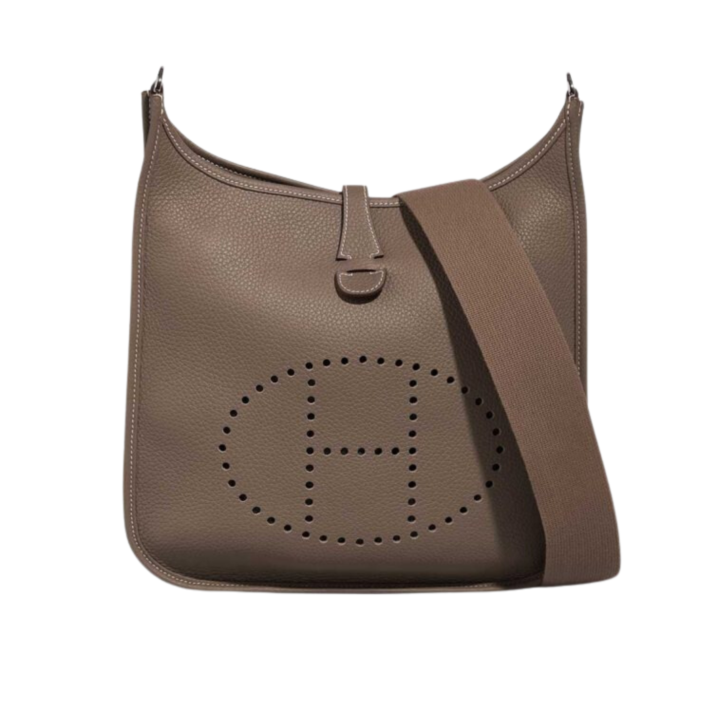 Hermes Evelyne GM Etoupe Clemence Leather