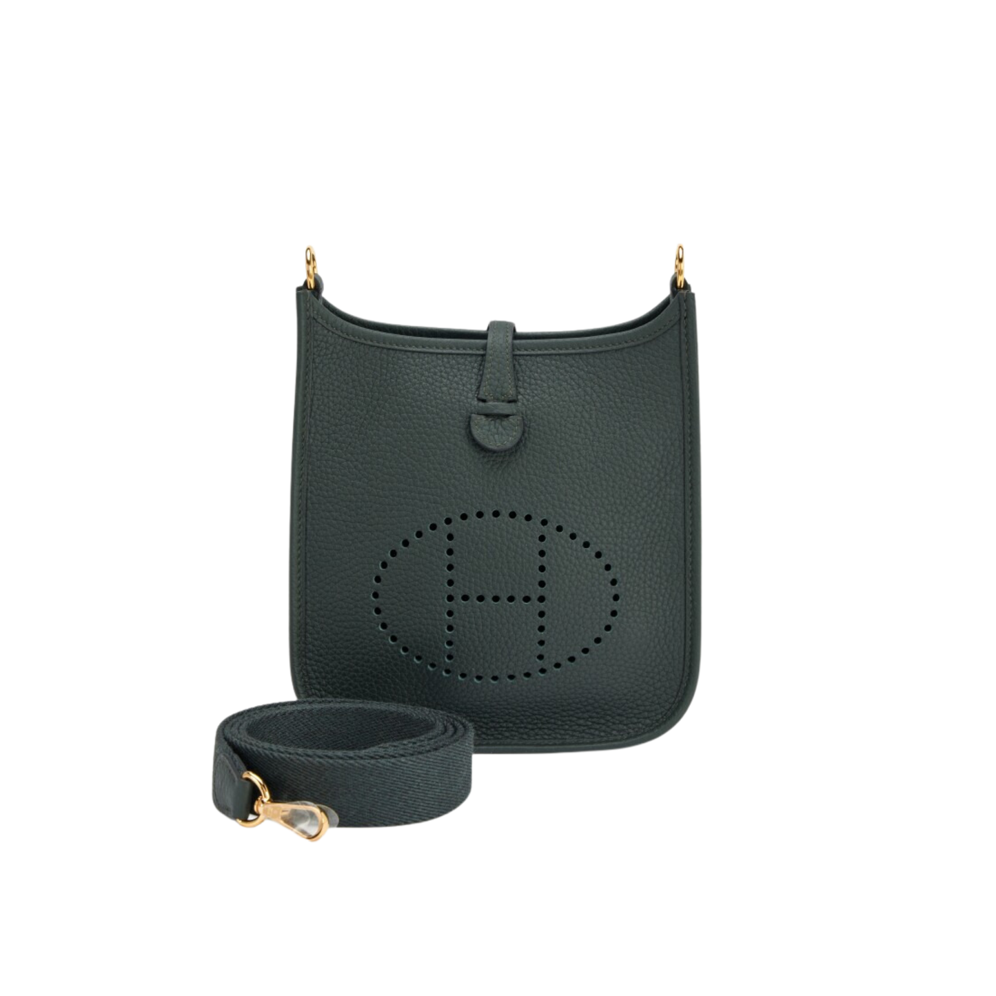 Hermes Evelyne TPM Vert Fonce Clemence Leather