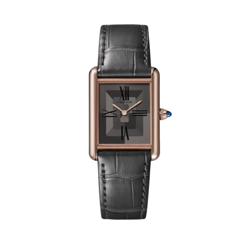 TANK 34 mm LOUIS CARTIER WATCH GRAY ROSE GOLD