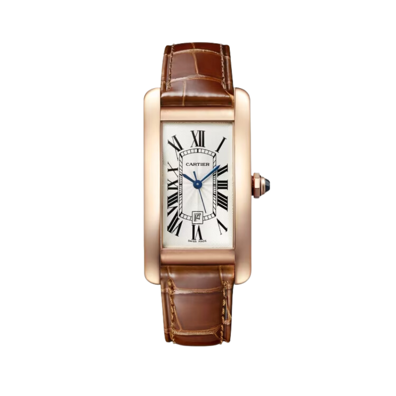 TANK 42 mm AMÉRICAINE WATCH SILVER 18K ROSE GOLD