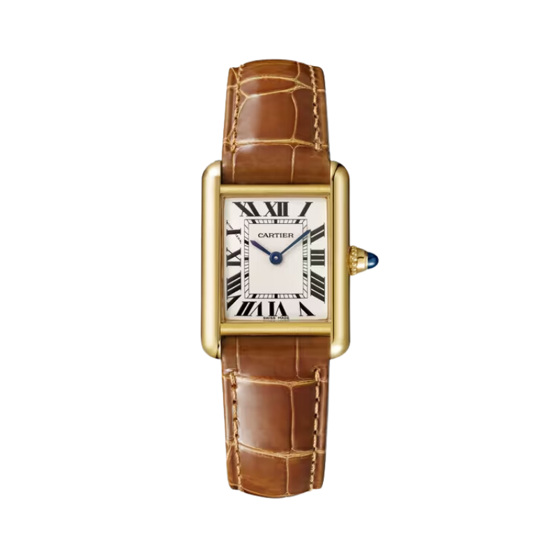TANK 30 mm LOUIS CARTIER WATCH SILVER 18K YELLOW GOLD