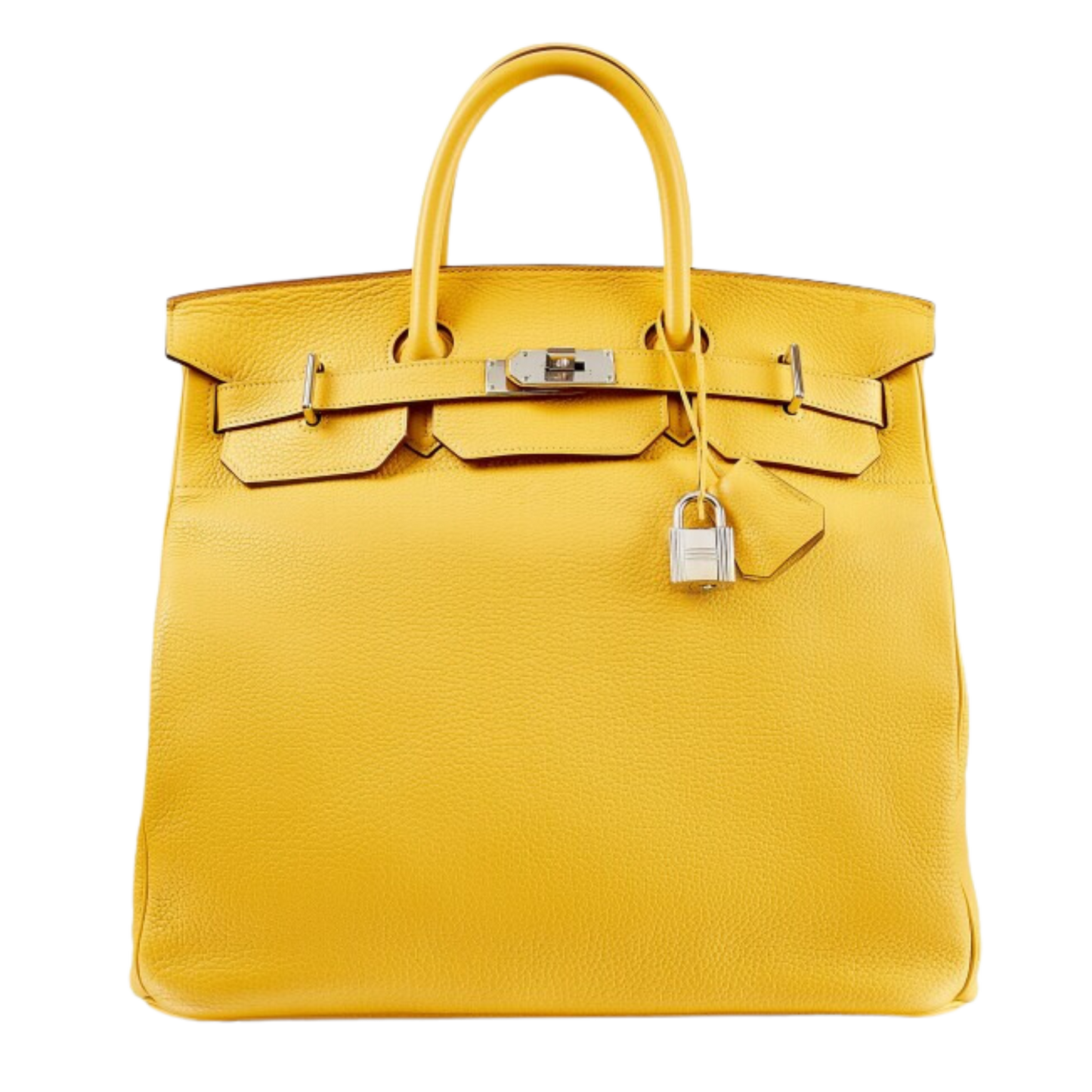 Hermes Birkin 40 HAC Haut à Courroies Jaune Soleil Clemence Leather