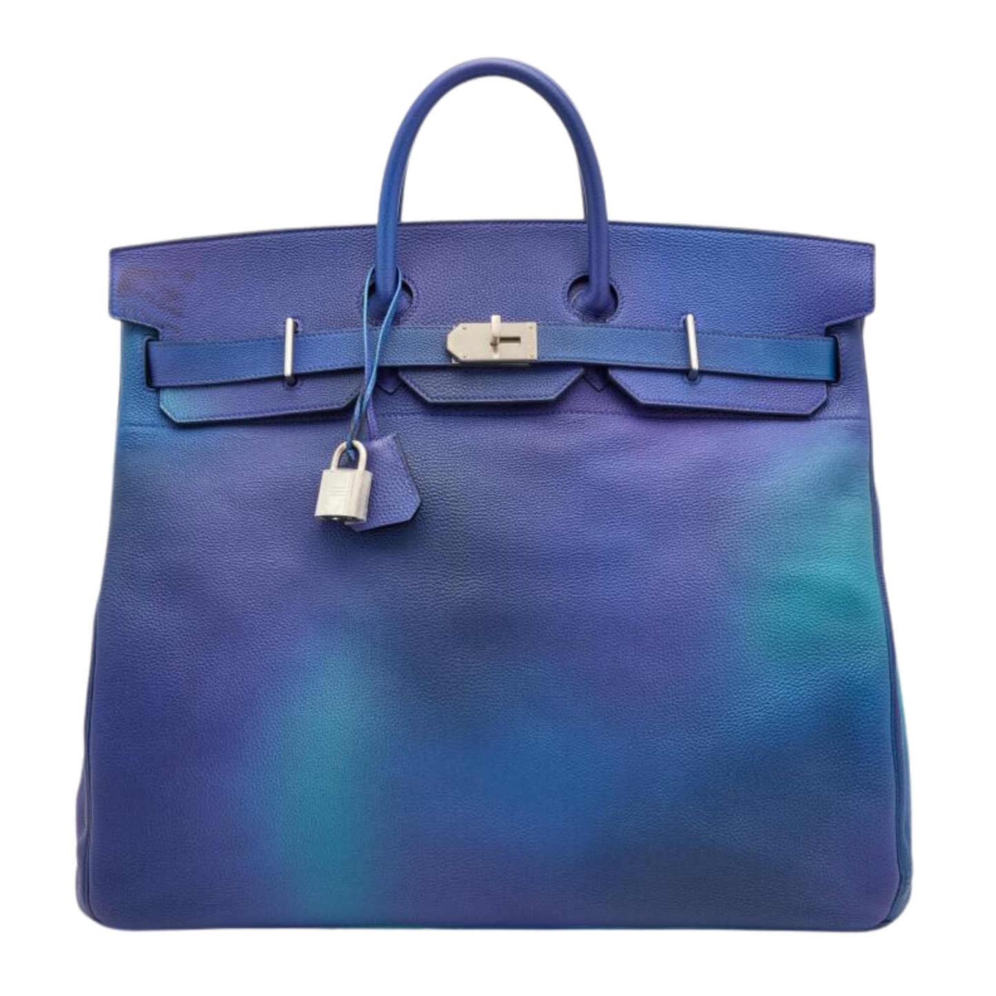 Hermes Birkin 50 HAC Haut à Courroies Bleu Nuit & Violet Clemence Clemence Leather