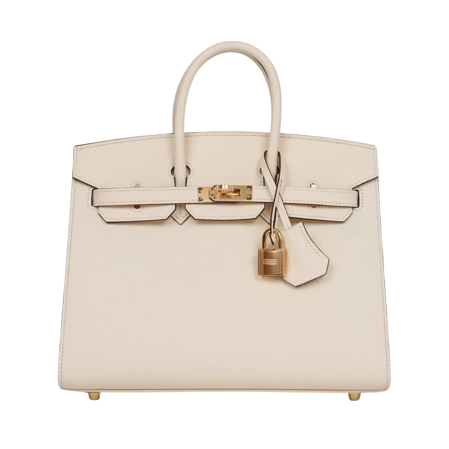 Hermes Birkin 25 Sellier Nata Epsom Leather