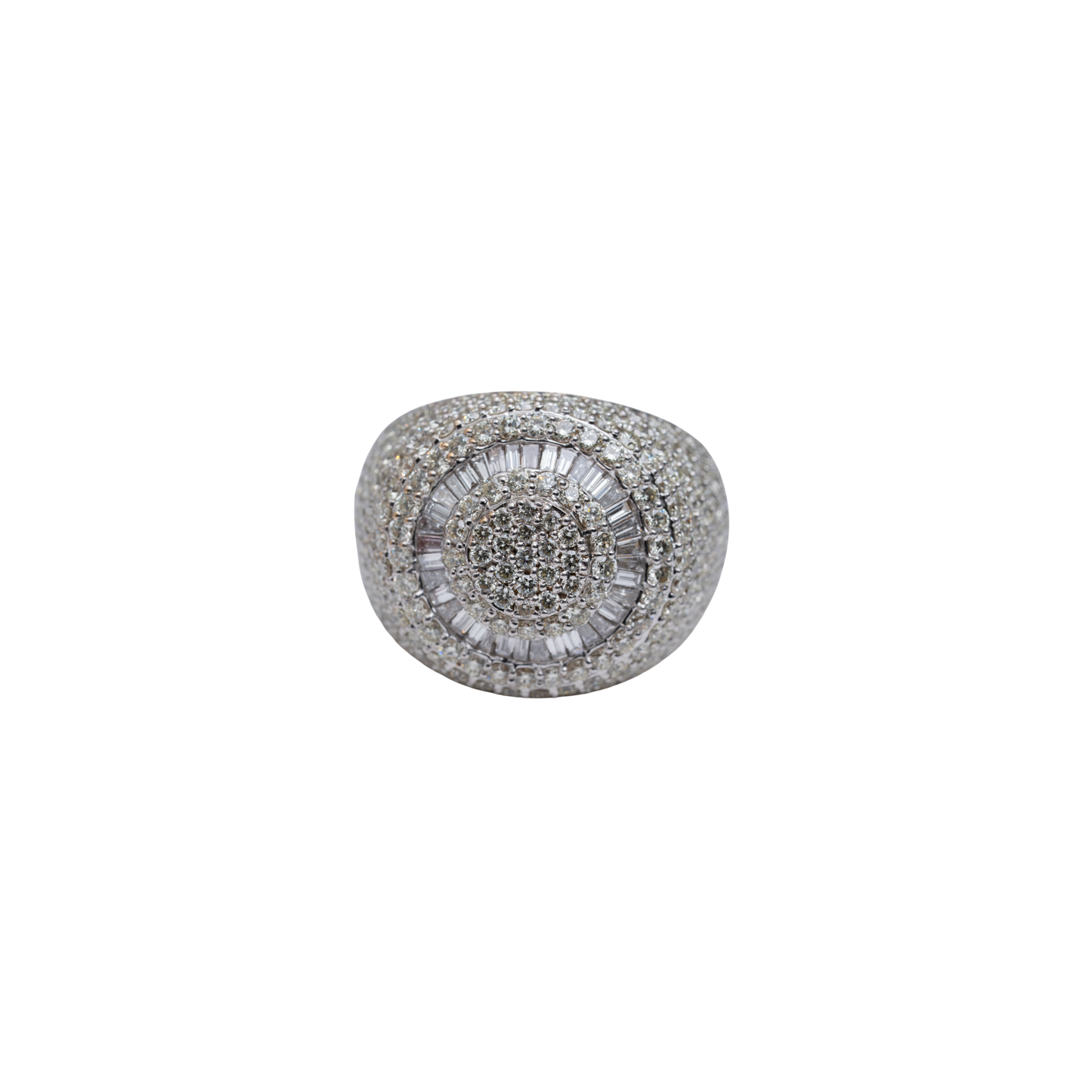 10k White Gold Dia Ring - 18 grams - 5.66 cts