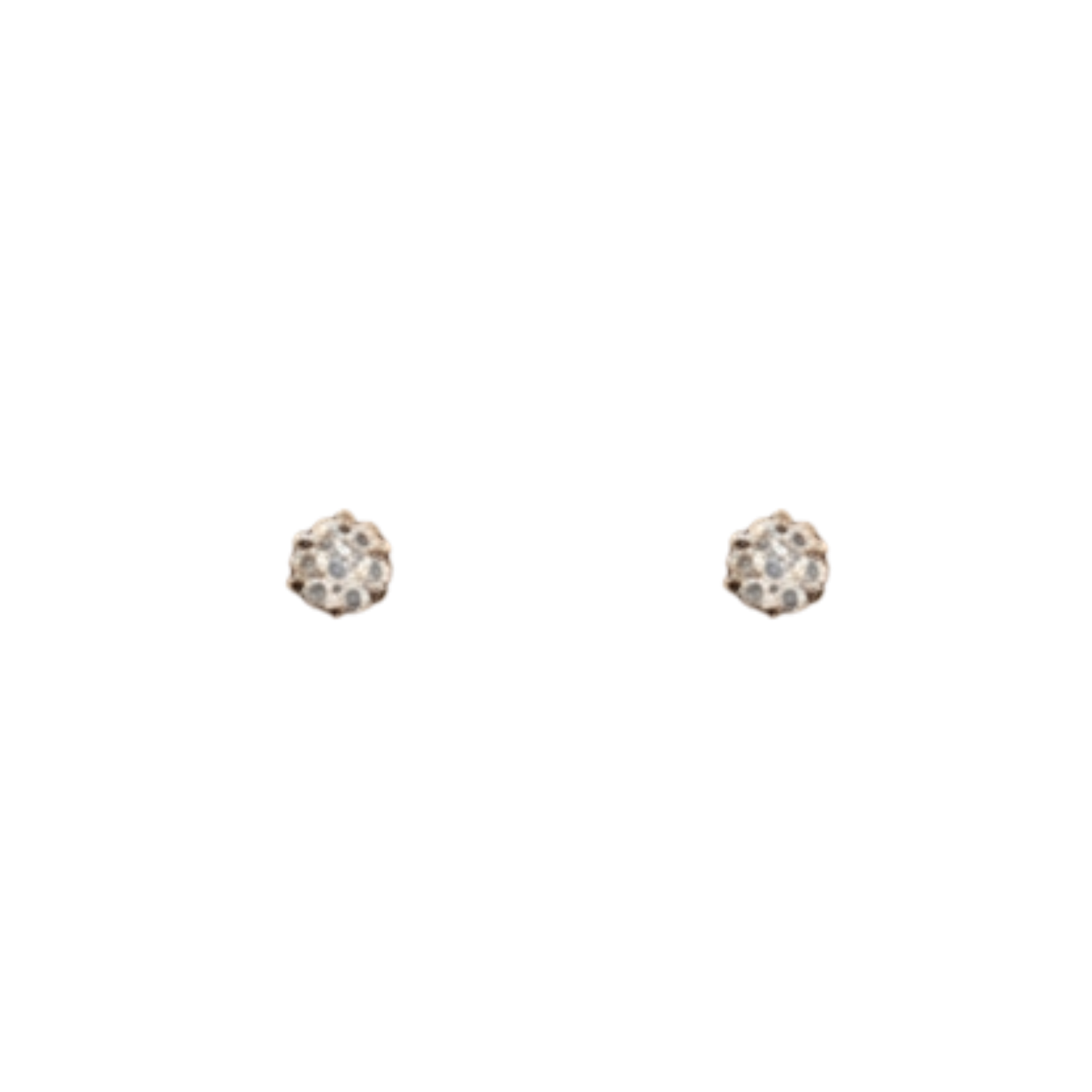 10k Yellow Gold Cluster Round Diamond Earrings - 0.96 grams - 0.20 cts