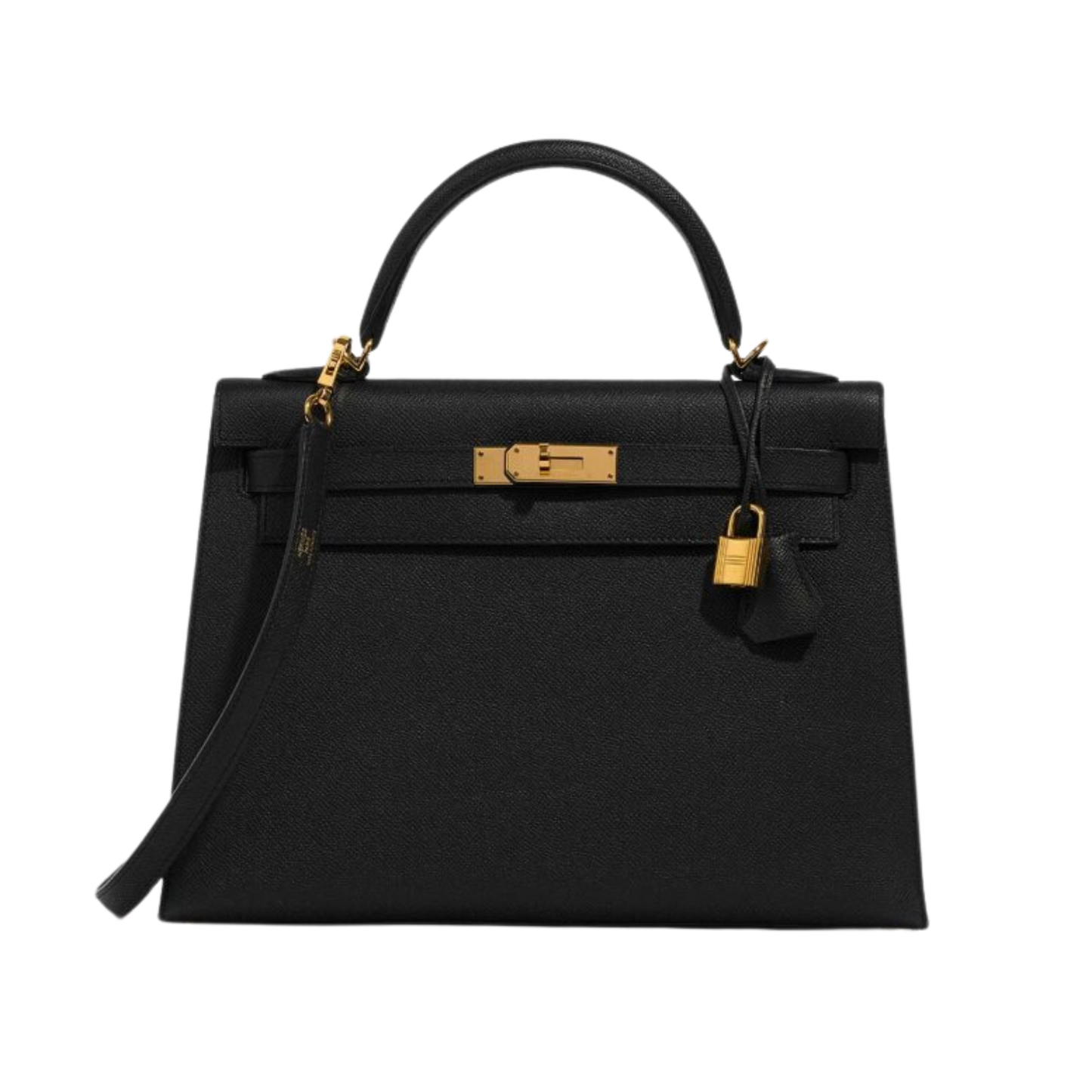 Hermes Kelly 32 Noir Epsom Leather