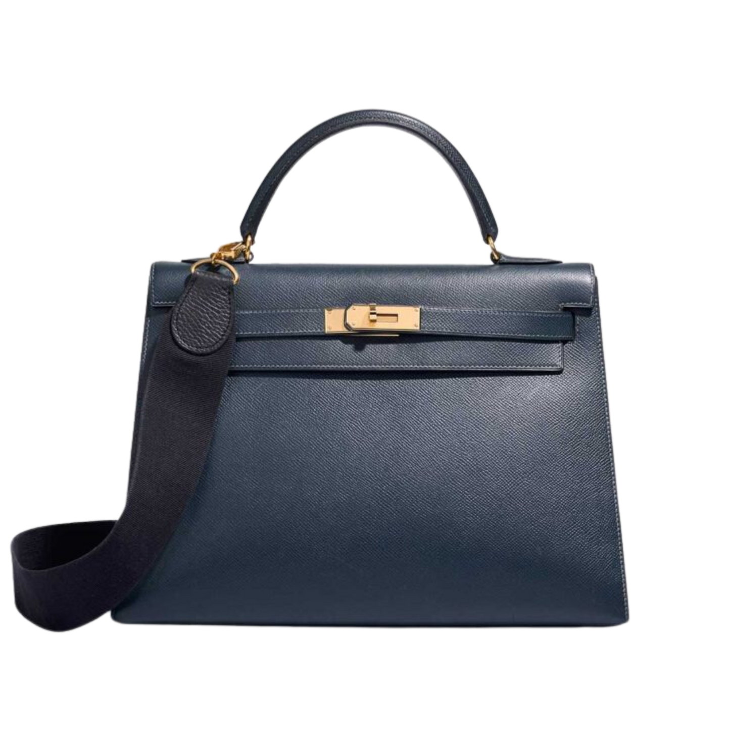 Hermes Kelly 32 Bleu Marine Epsom Leather