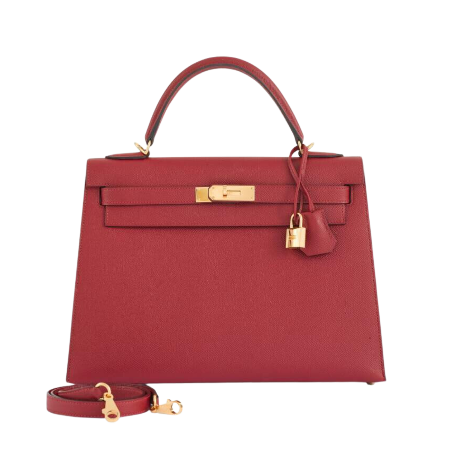 Hermes Kelly 32 Rouge Grenat Epsom Leather