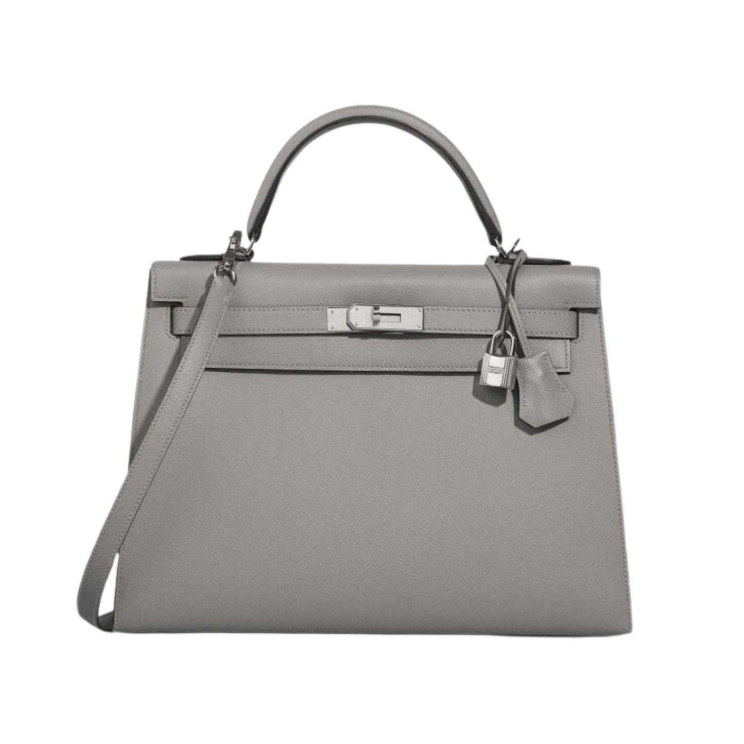 Hermes Kelly 32 Gris Mouette Epsom Leather