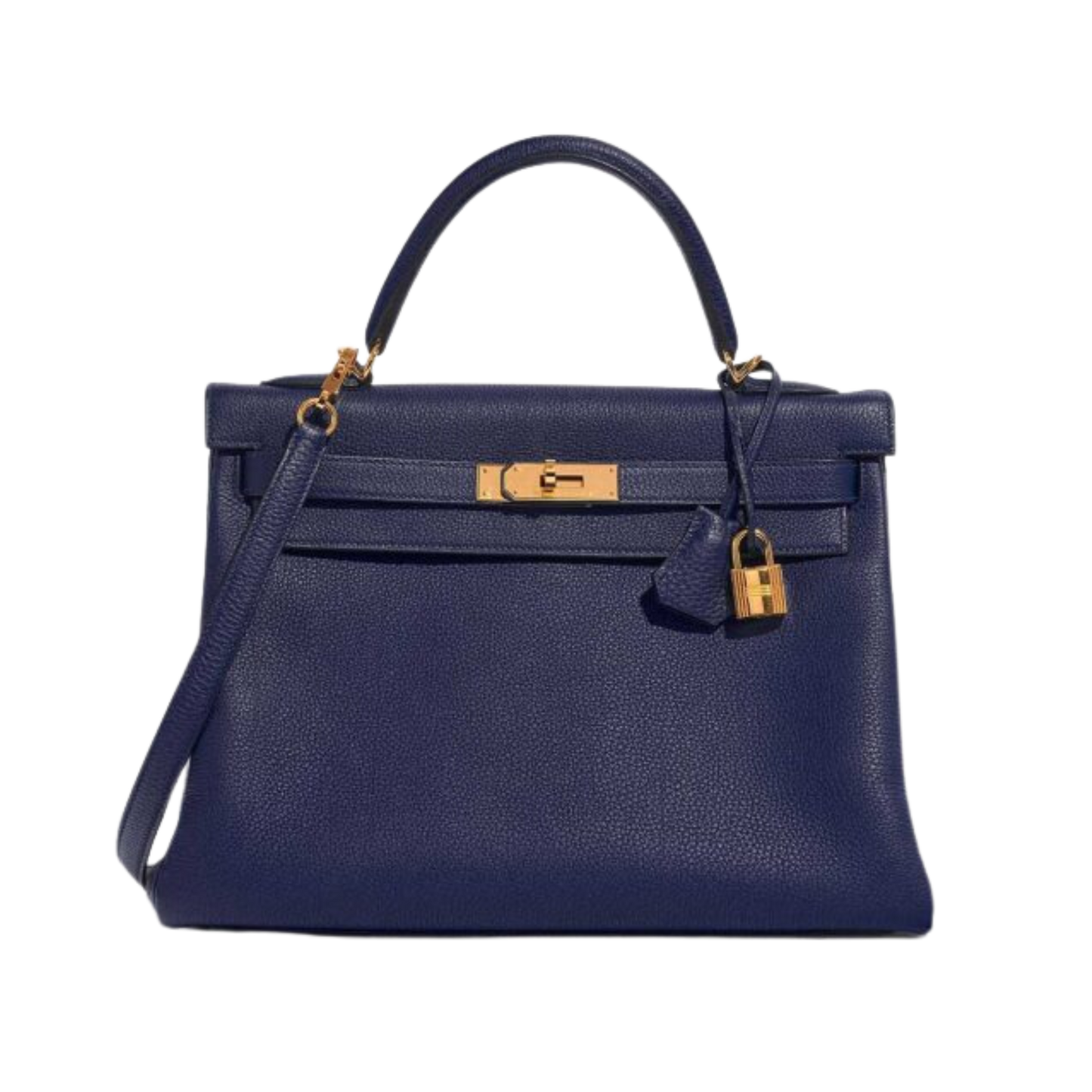 Hermes Kelly 32 Bleu Encre Togo Leather