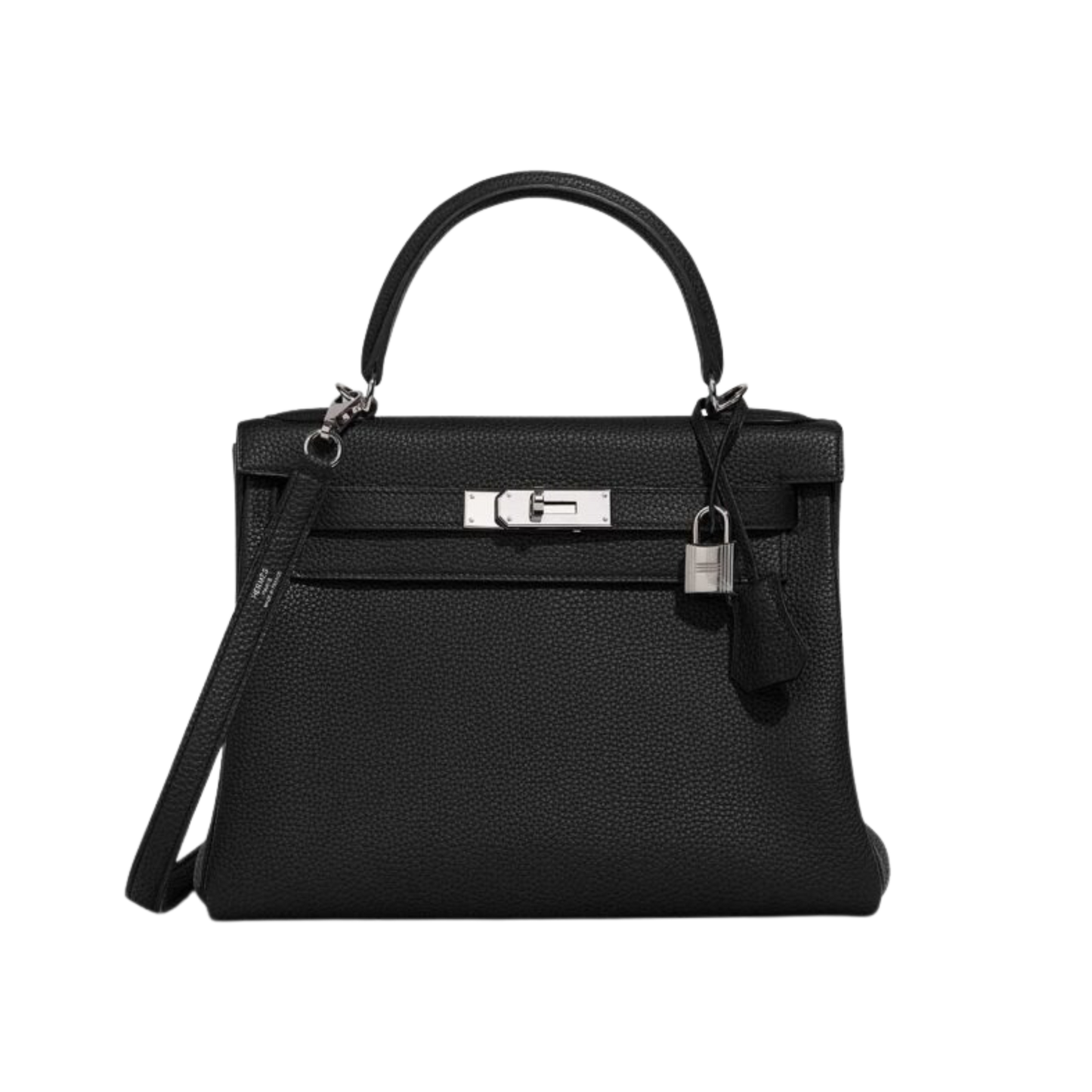 Hermes Kelly 28 Noir Togo Leather