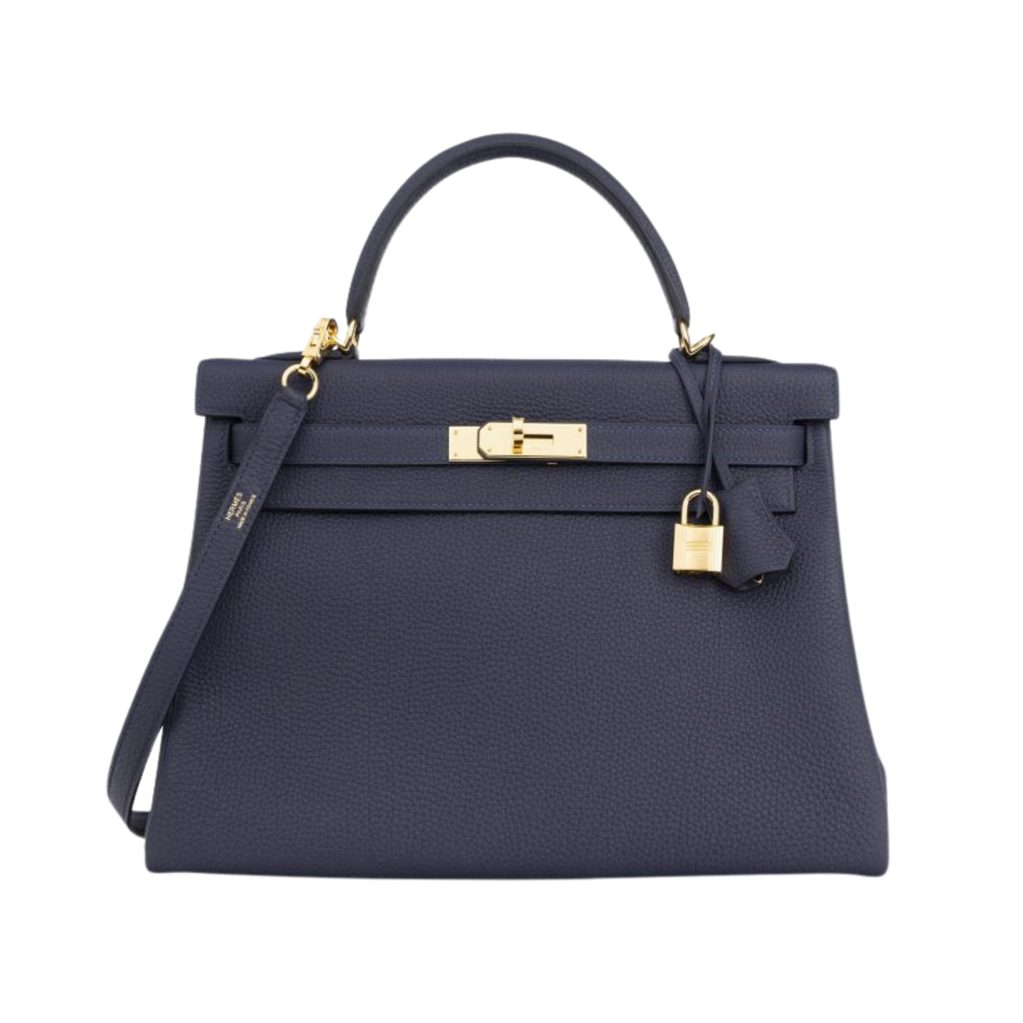 Hermes Kelly 32 Bleu Nuit Togo Leather