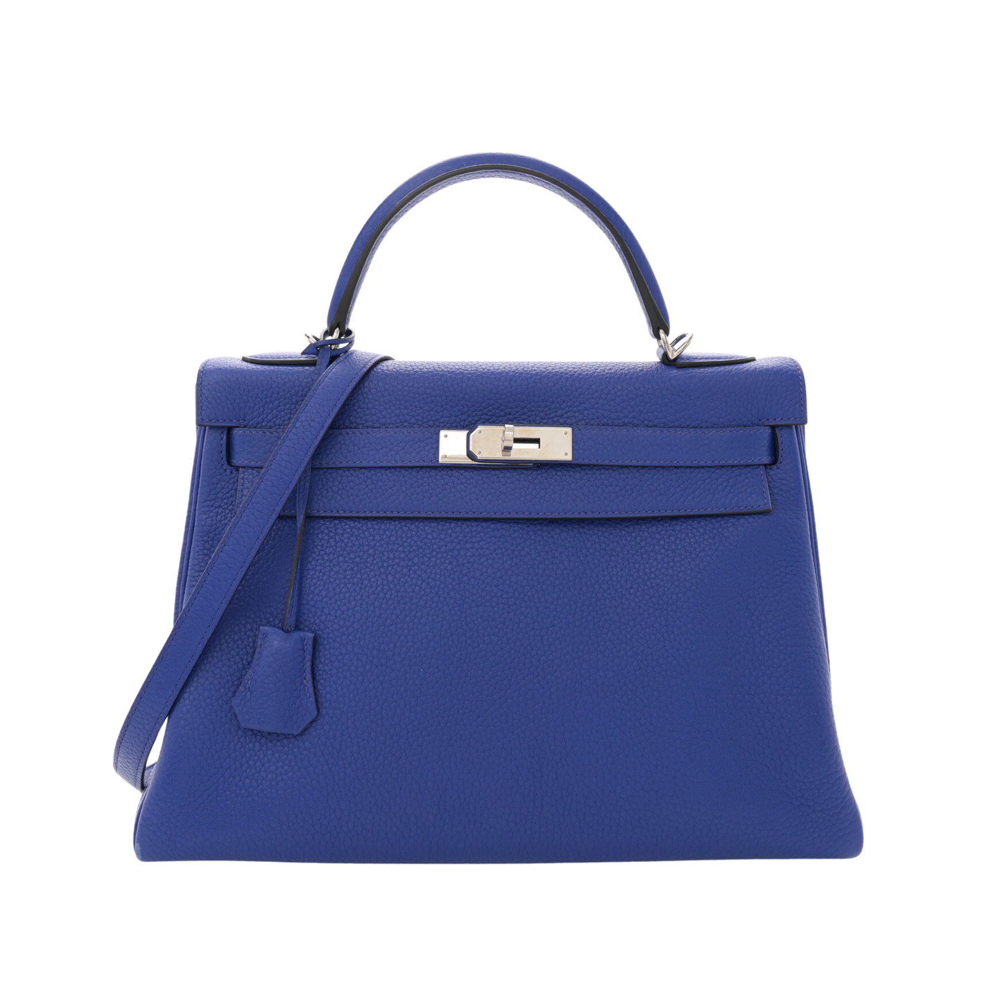 Hermes Kelly 32 Bleu Electrique Togo Leather
