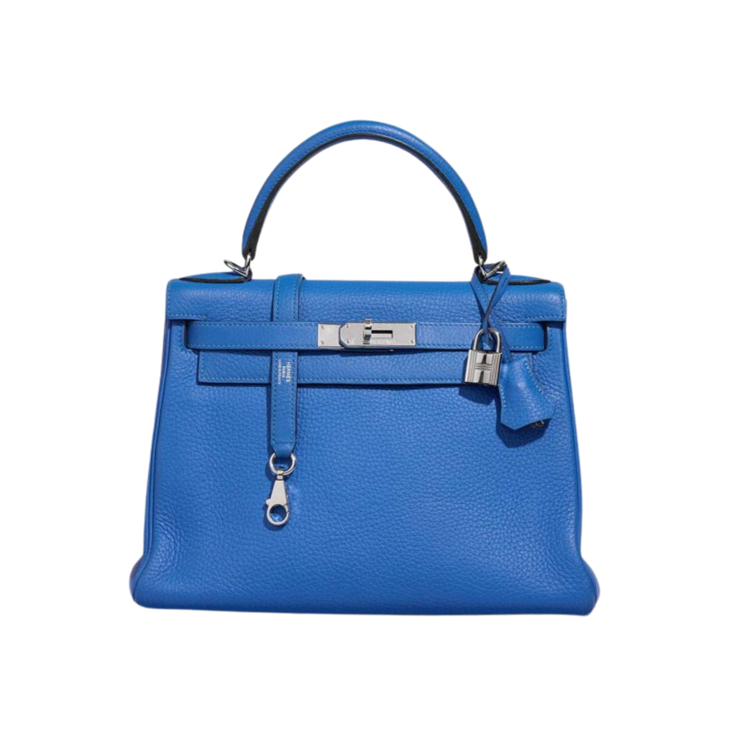 Hermes Kelly 28 Bleu Mykonos Togo Leather