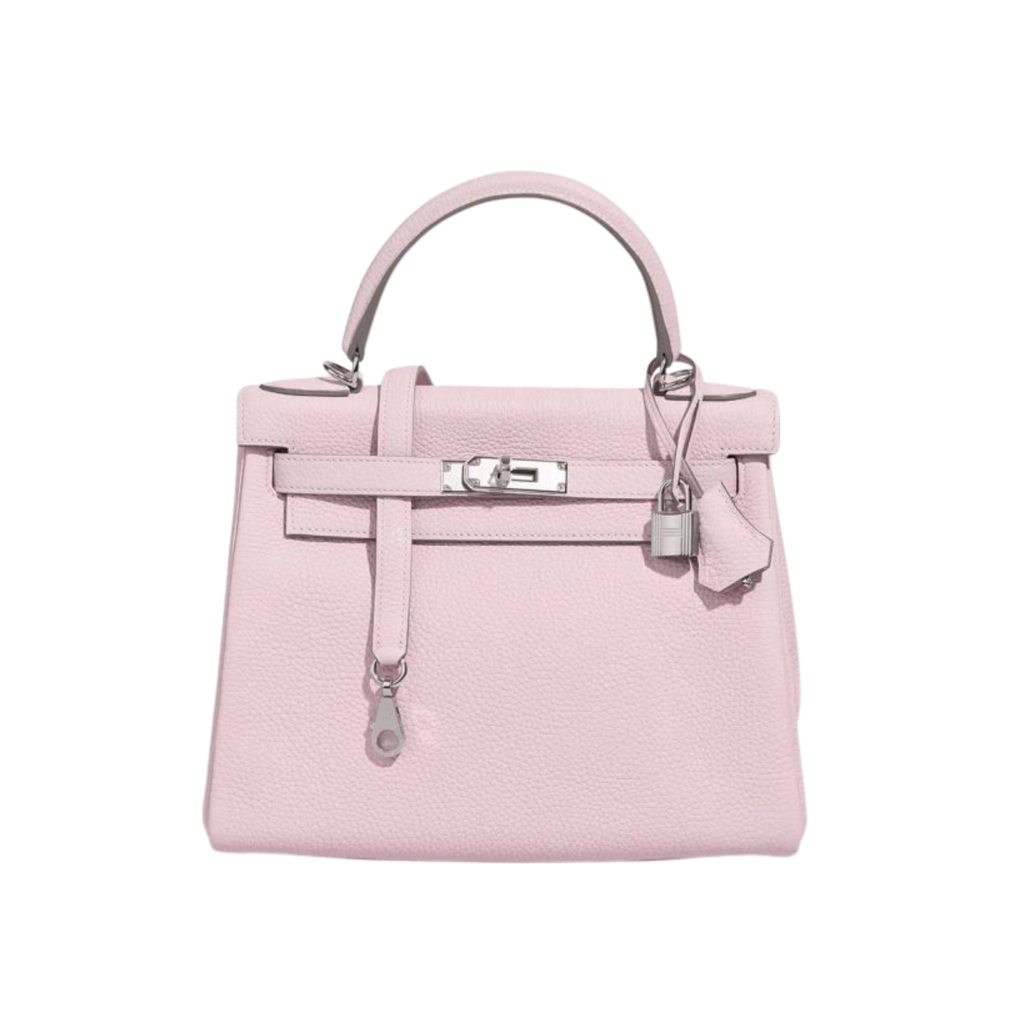 Hermes Kelly 28 Mauve Pale Clemence Leather