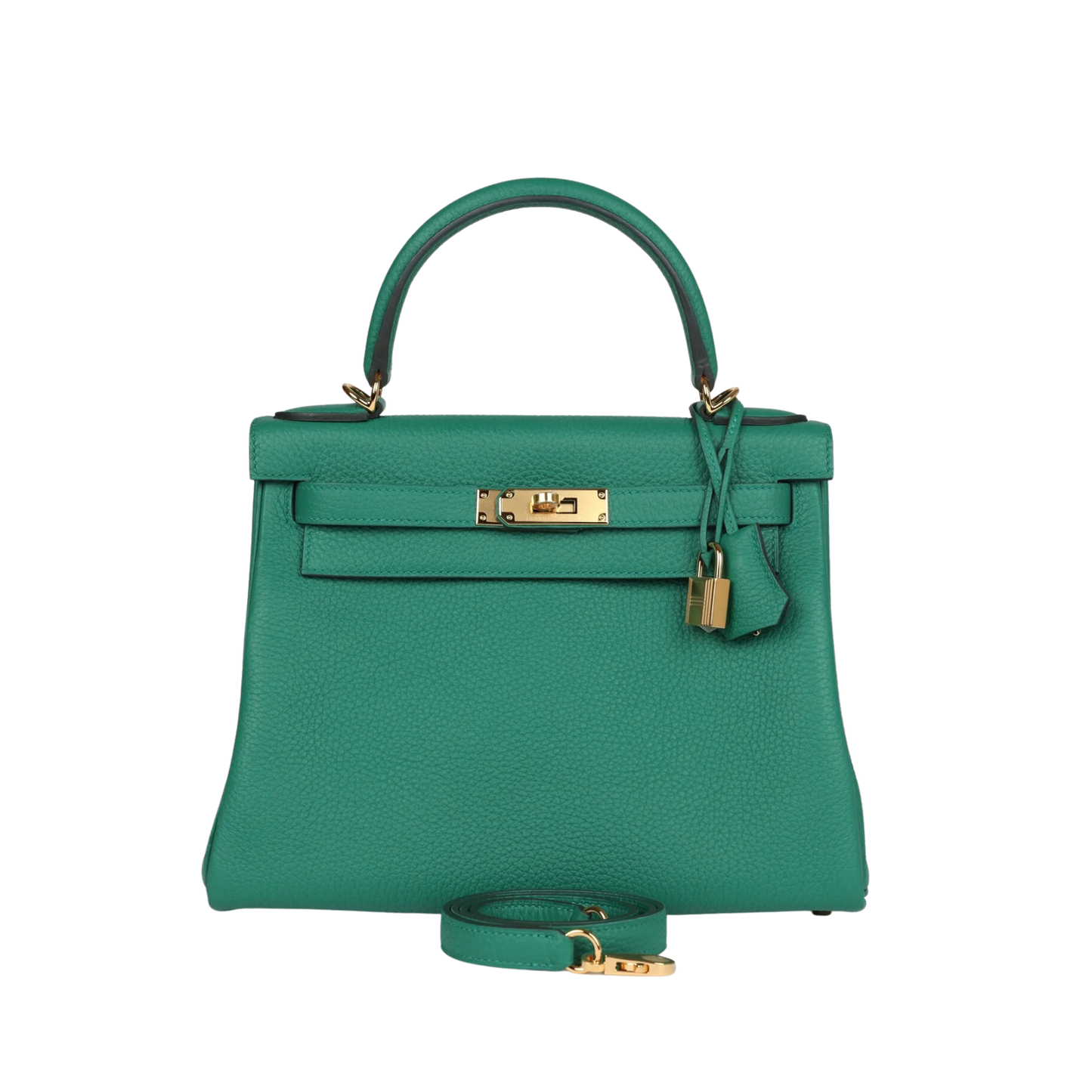 Hermes Kelly 28 Vert Vertigo Clemence Leather