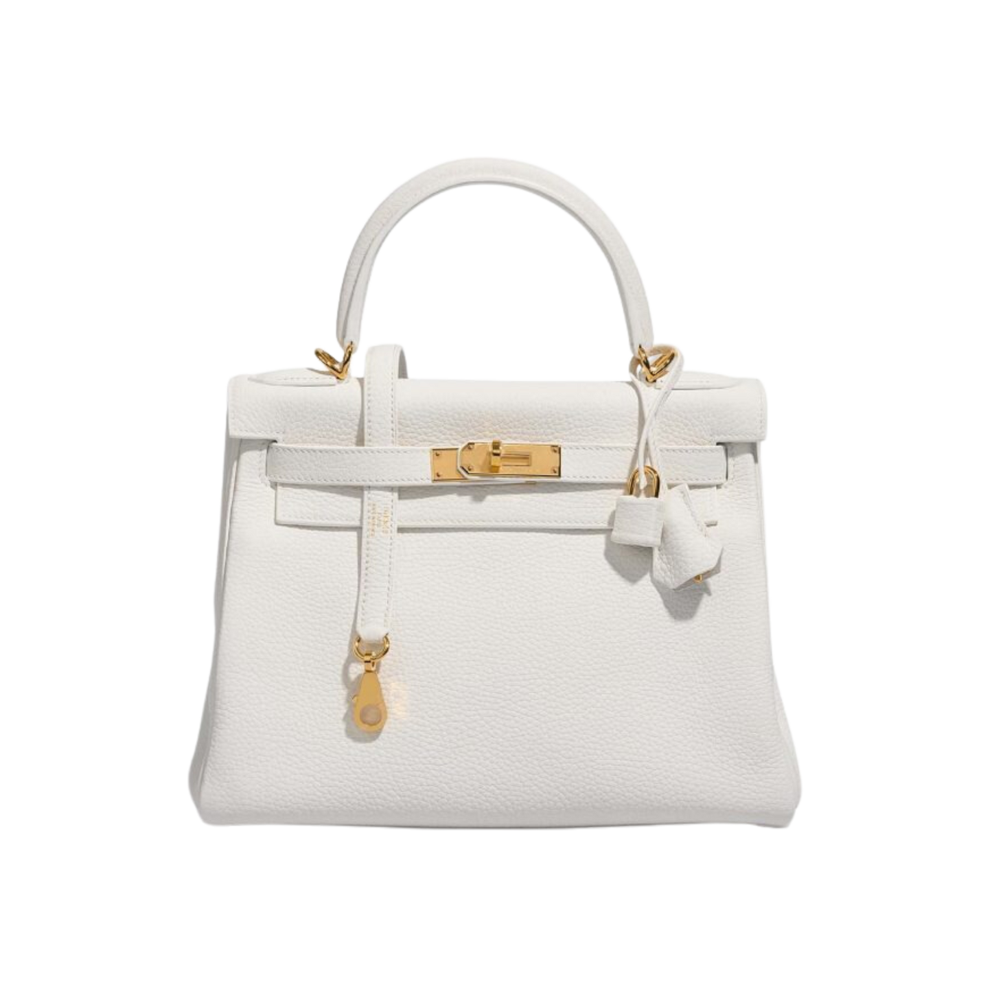 Hermes Kelly 28 White Clemence Leather