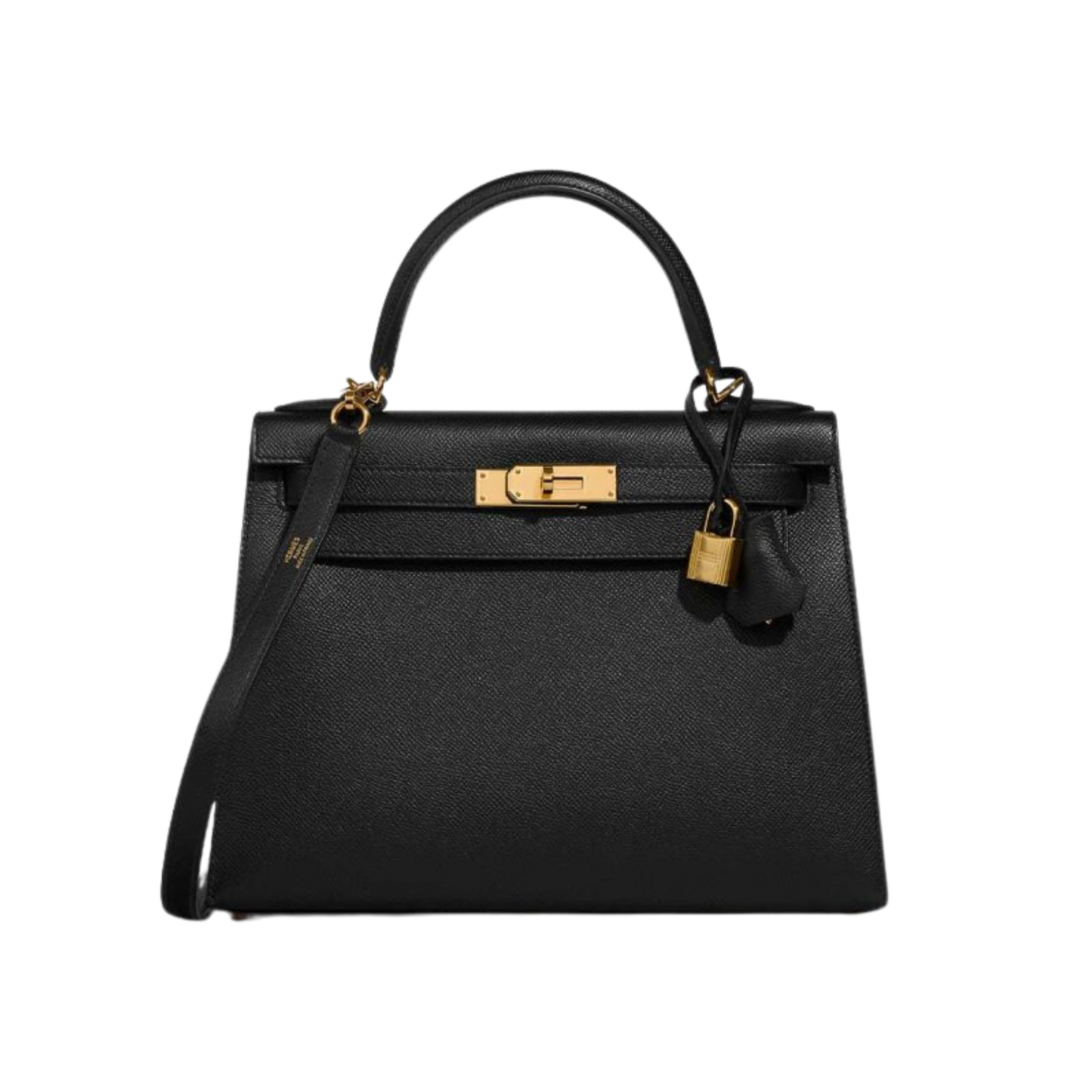 Hermes Kelly 28 Noir Epsom Leather