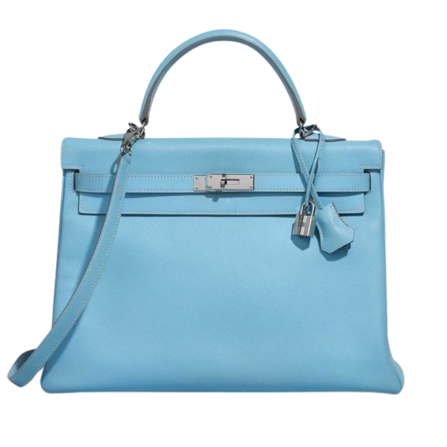 Hermes Kelly 35 Bleu Celeste Epsom Leather