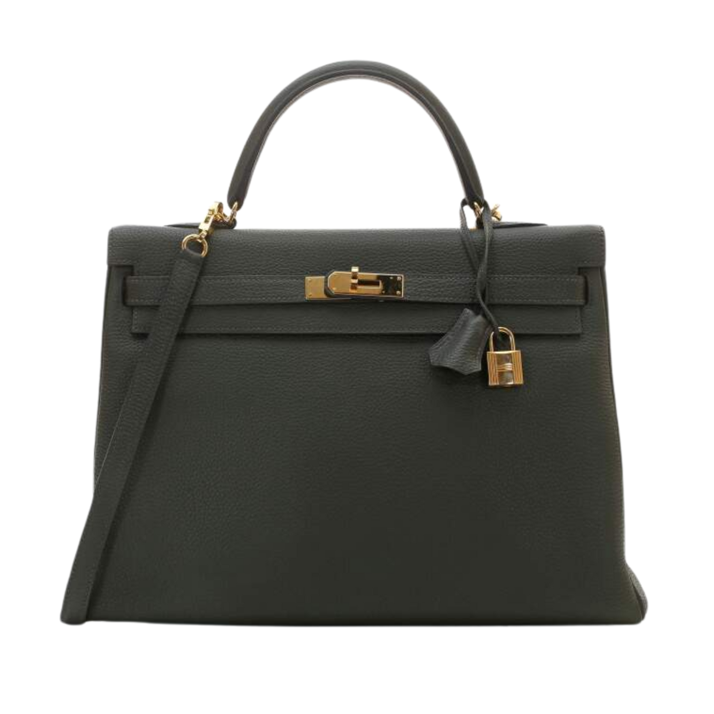 Hermes Kelly 35 Vert Olive Togo Leather