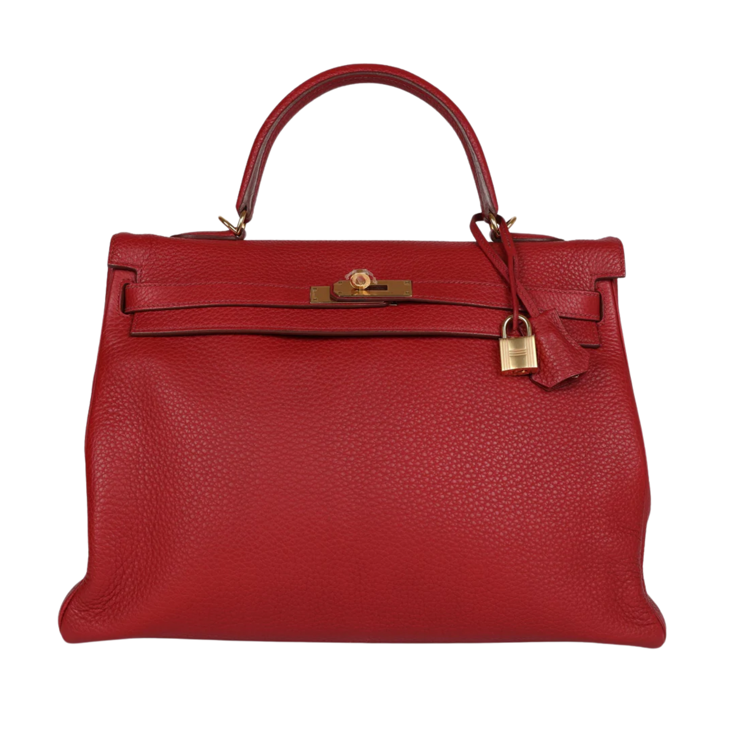 Hermes Kelly 35 Rouge Garance Clemence Leather