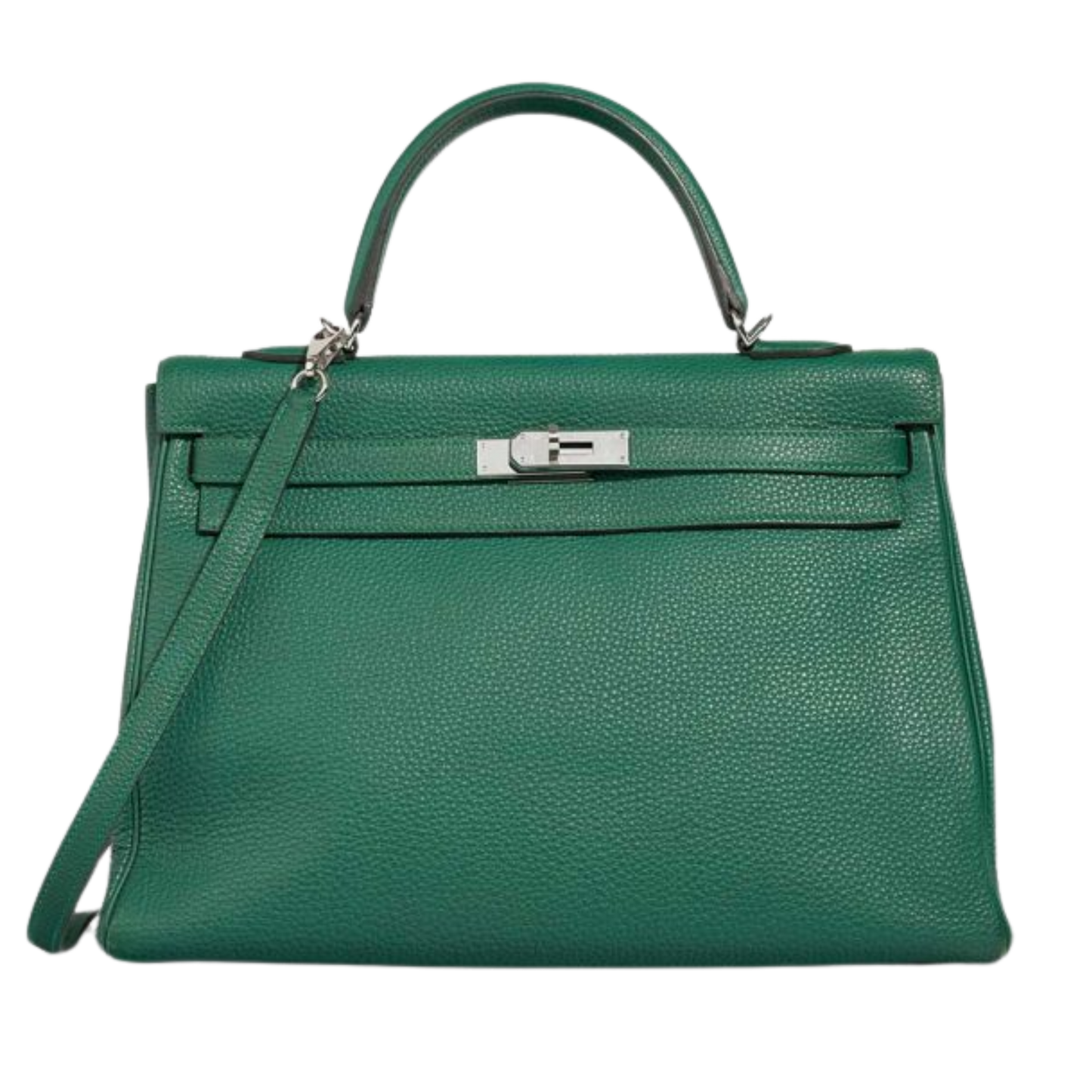 Hermes Kelly 35 Vert Vertigo Clemence Leather