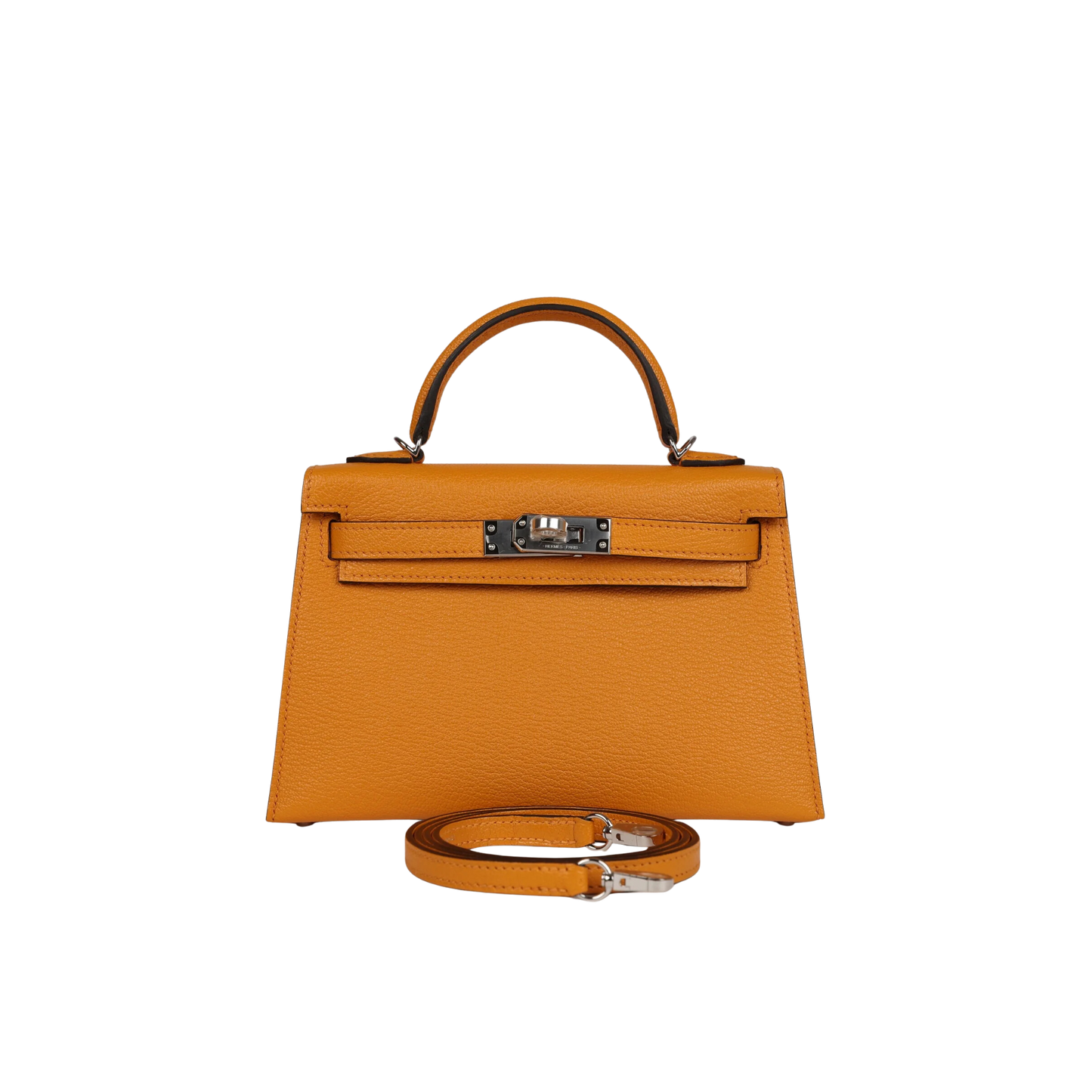 Hermes Kelly 20 Moutarde Chevre Mysore Leather