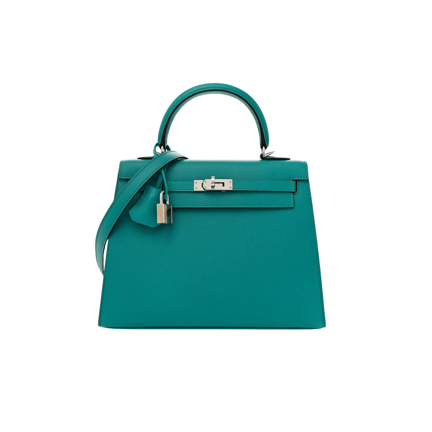 Hermes Kelly 25 Bleu Paon Epsom Leather