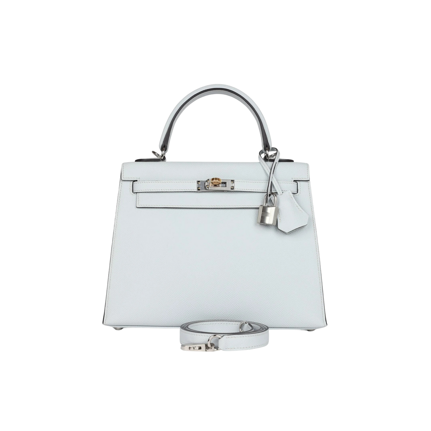 Hermes Kelly 25 Gris Platine Epsom Leather