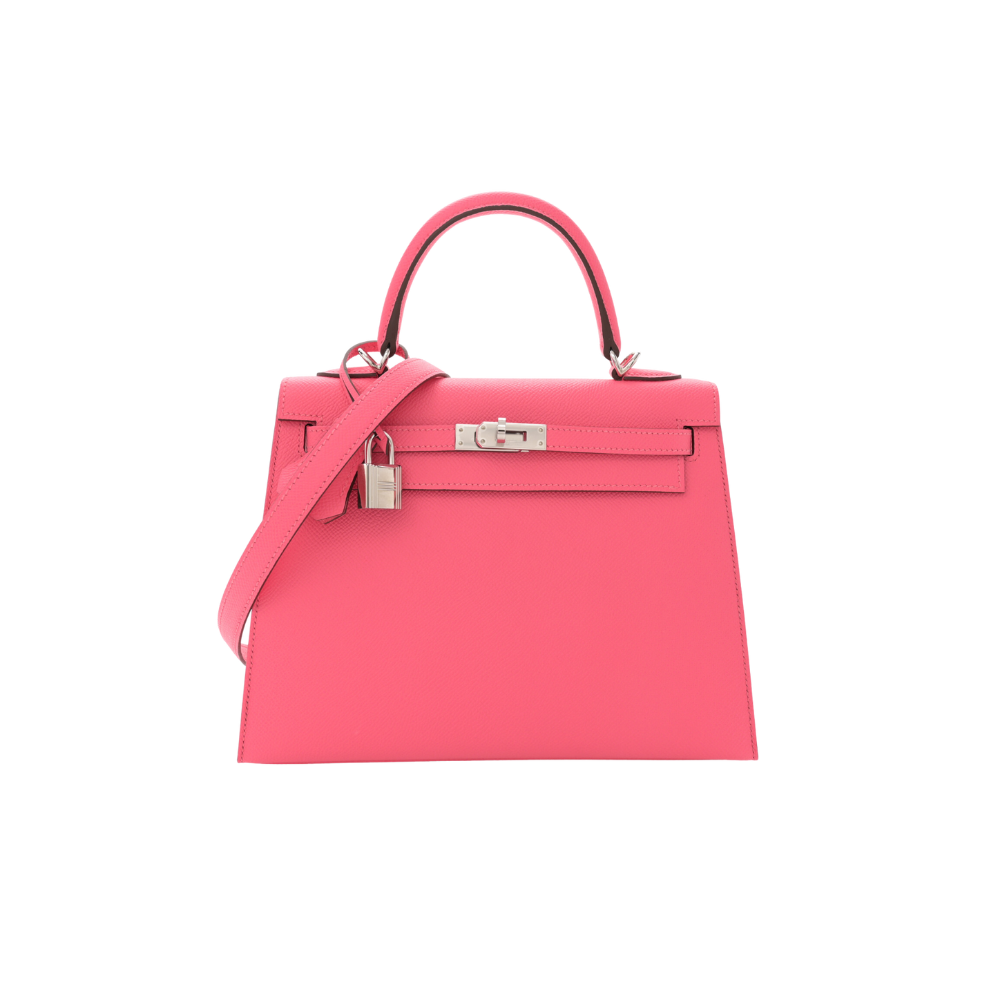 Hermes Kelly 25 Rose Azalee Epsom Leather
