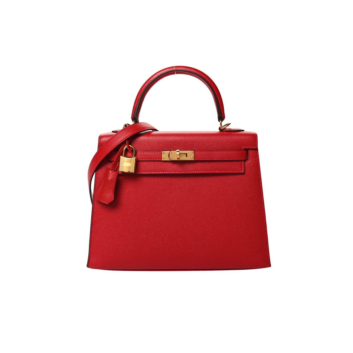 Hermes Kelly 25 Rouge Casaque Epsom Leather