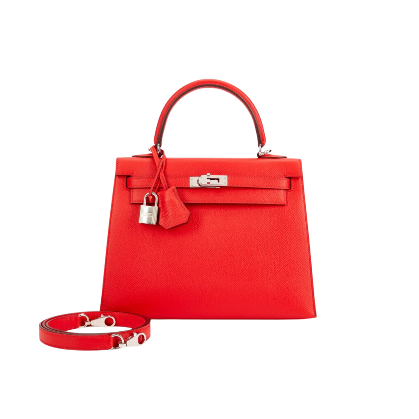 Hermes Kelly 25 Rouge de Coeur Epsom Leather