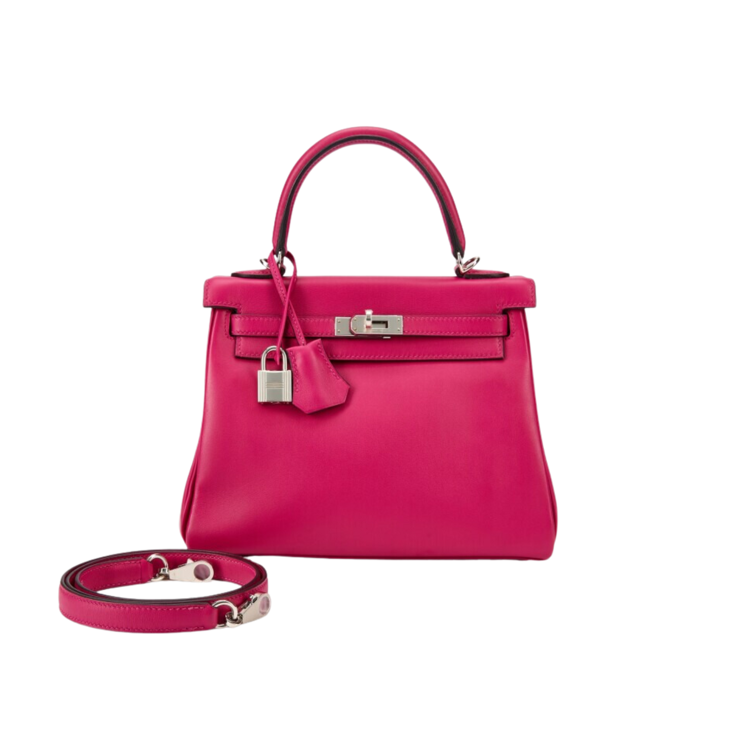 Hermes Kelly 25 Rose Pourpre Swift Leather