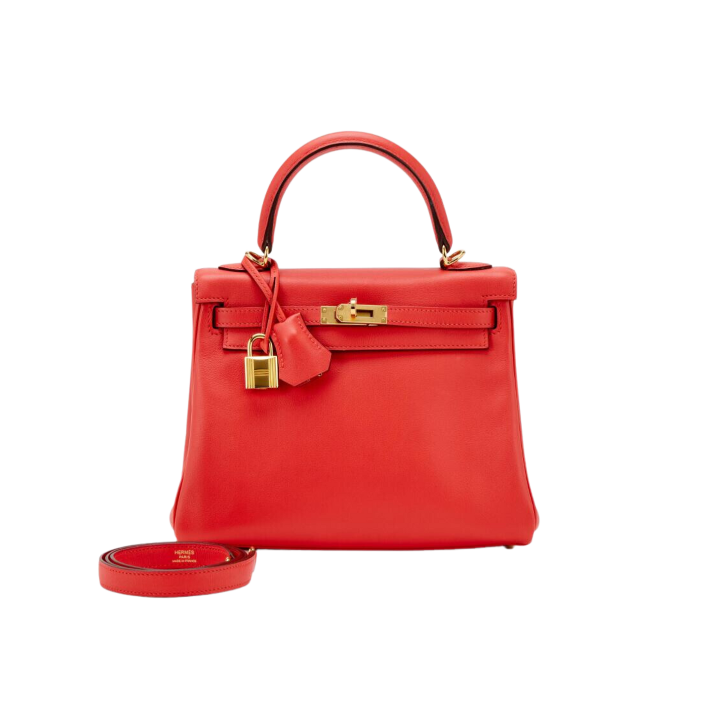 Hermes Kelly 25 Rouge Grenat Swift Leather