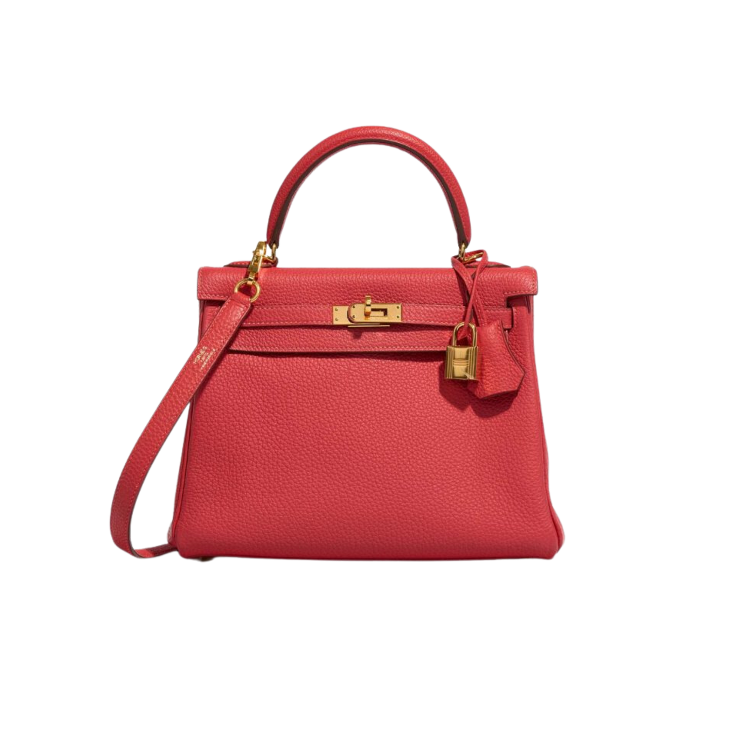 Hermes Kelly 25 Rouge Pivoine Togo Leather