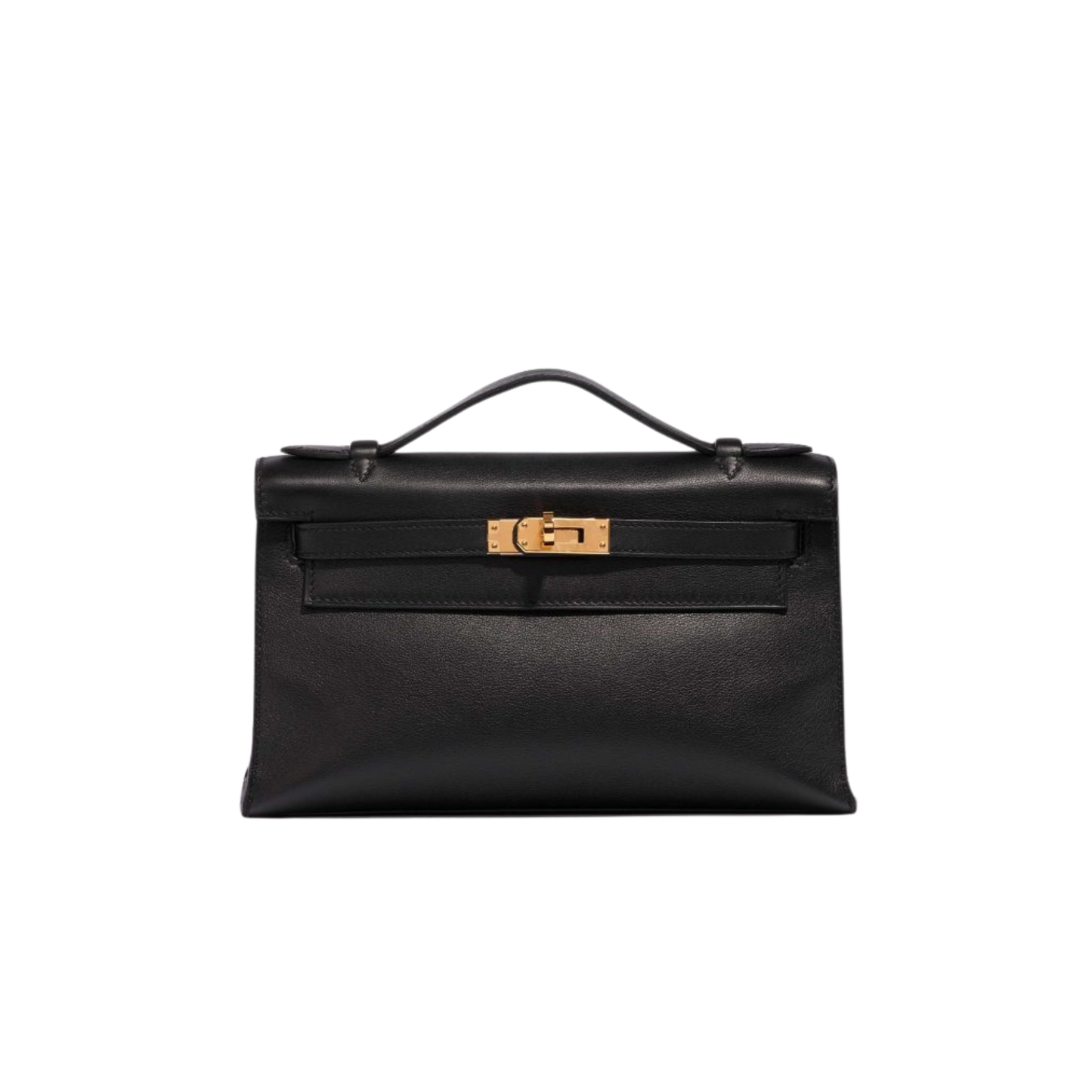 Hermes Kelly Pochette Noir Swift Leather