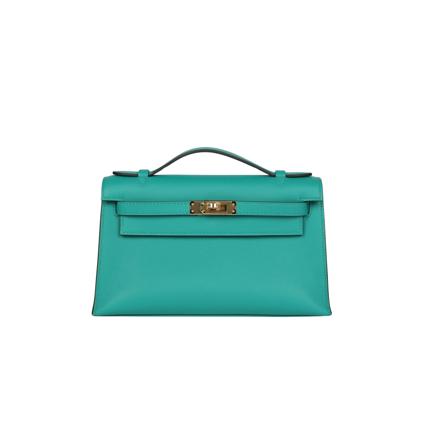 Hermes Kelly Pochette Vert Verone Swift Leather