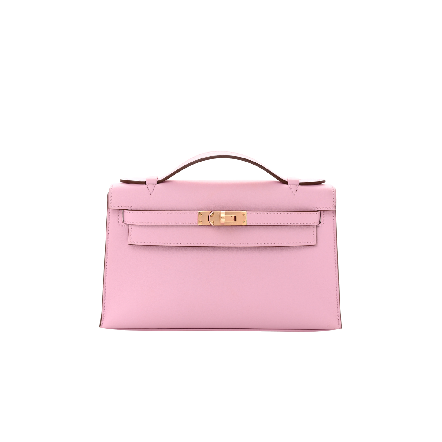 Hermes Kelly Pochette Mauve Sylvestre Swift Leather