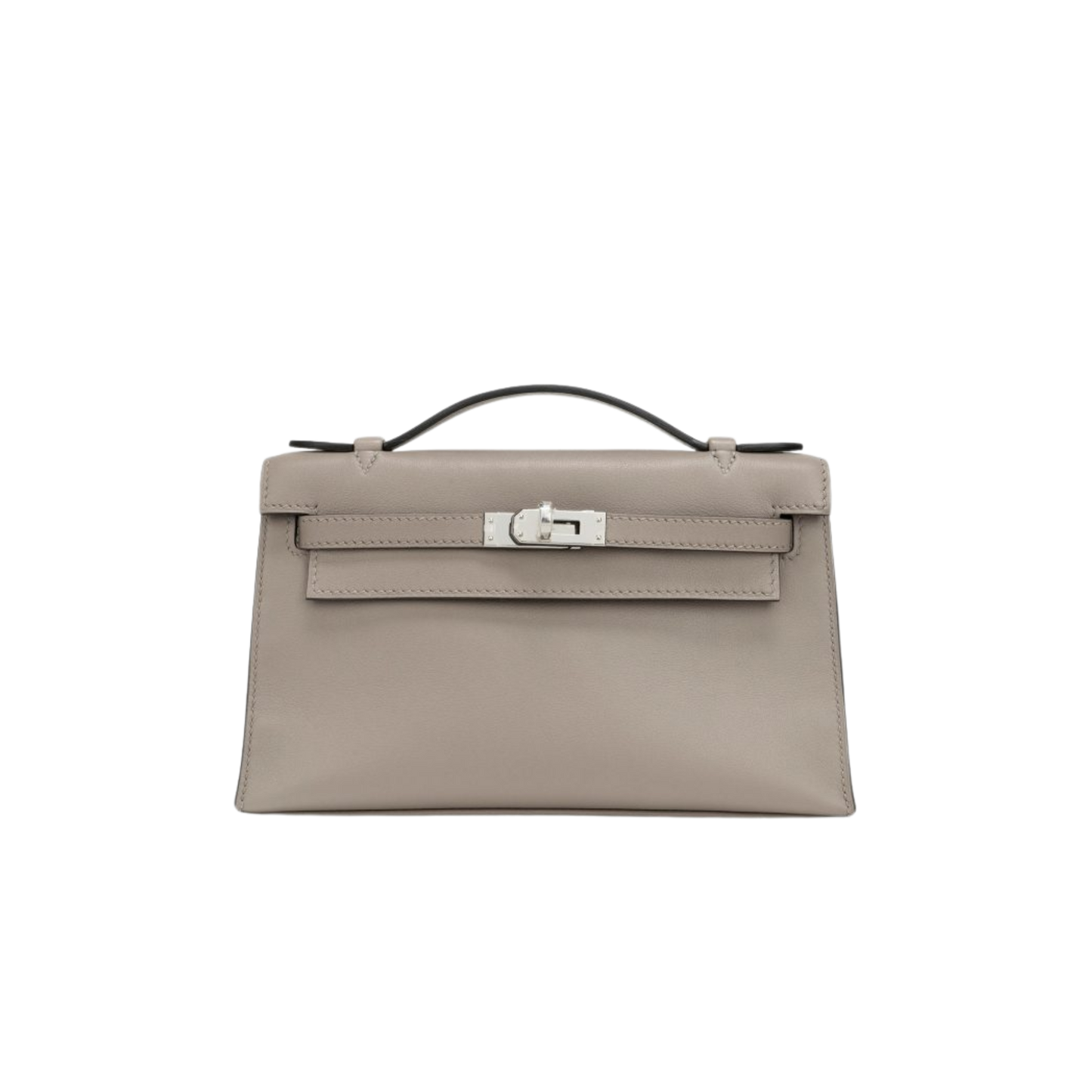 Hermes Kelly Pochette Gris Asphalte Swift Leather