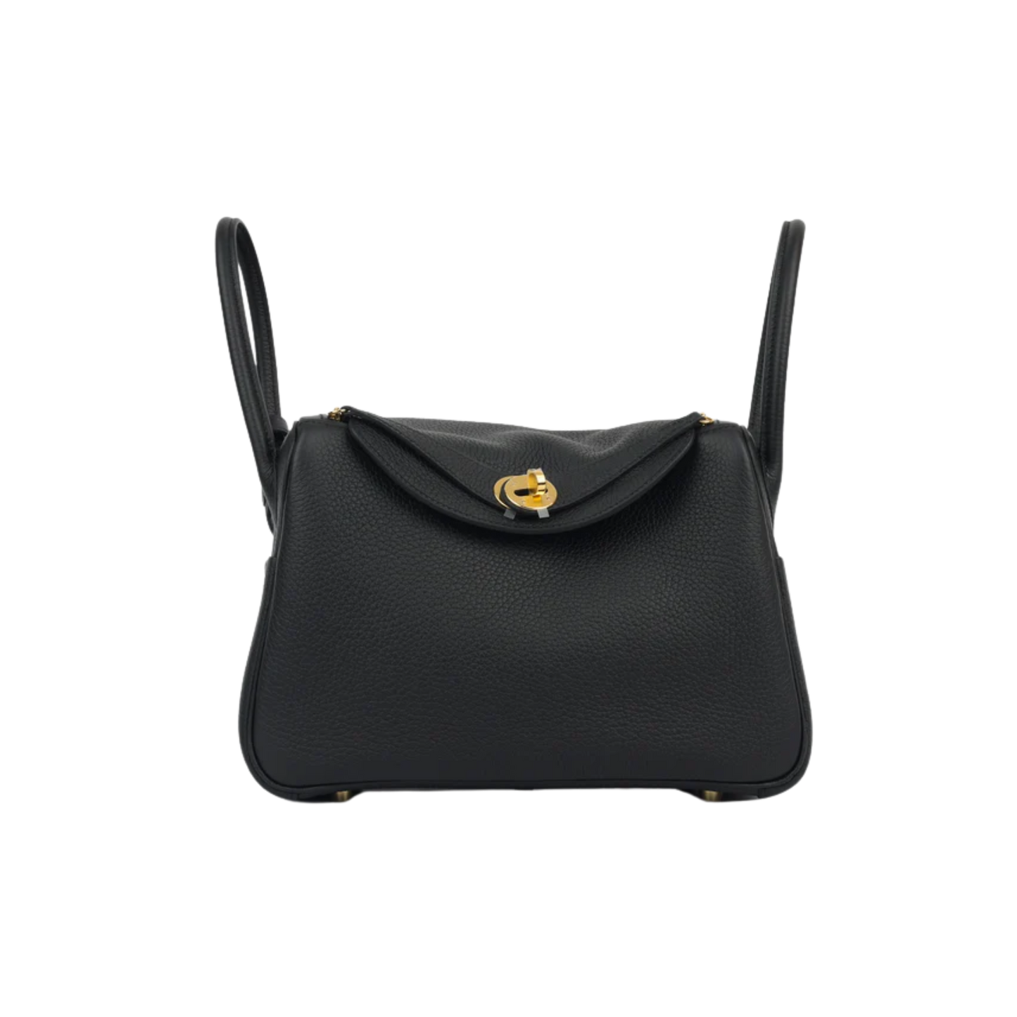Hermes Lindy 26 Noir Clemence Leather
